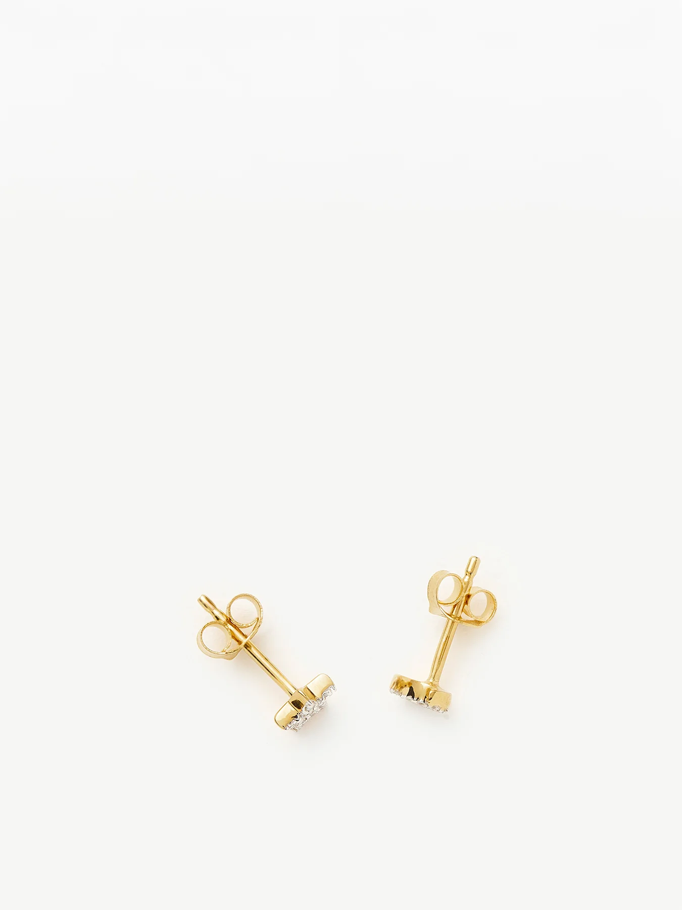 Pave Star Moon Stud Earrings Gold - Image 3