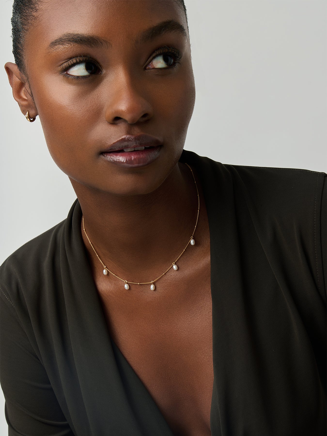 Pearl Baya Baroque Chain Choker Gold - Image 2