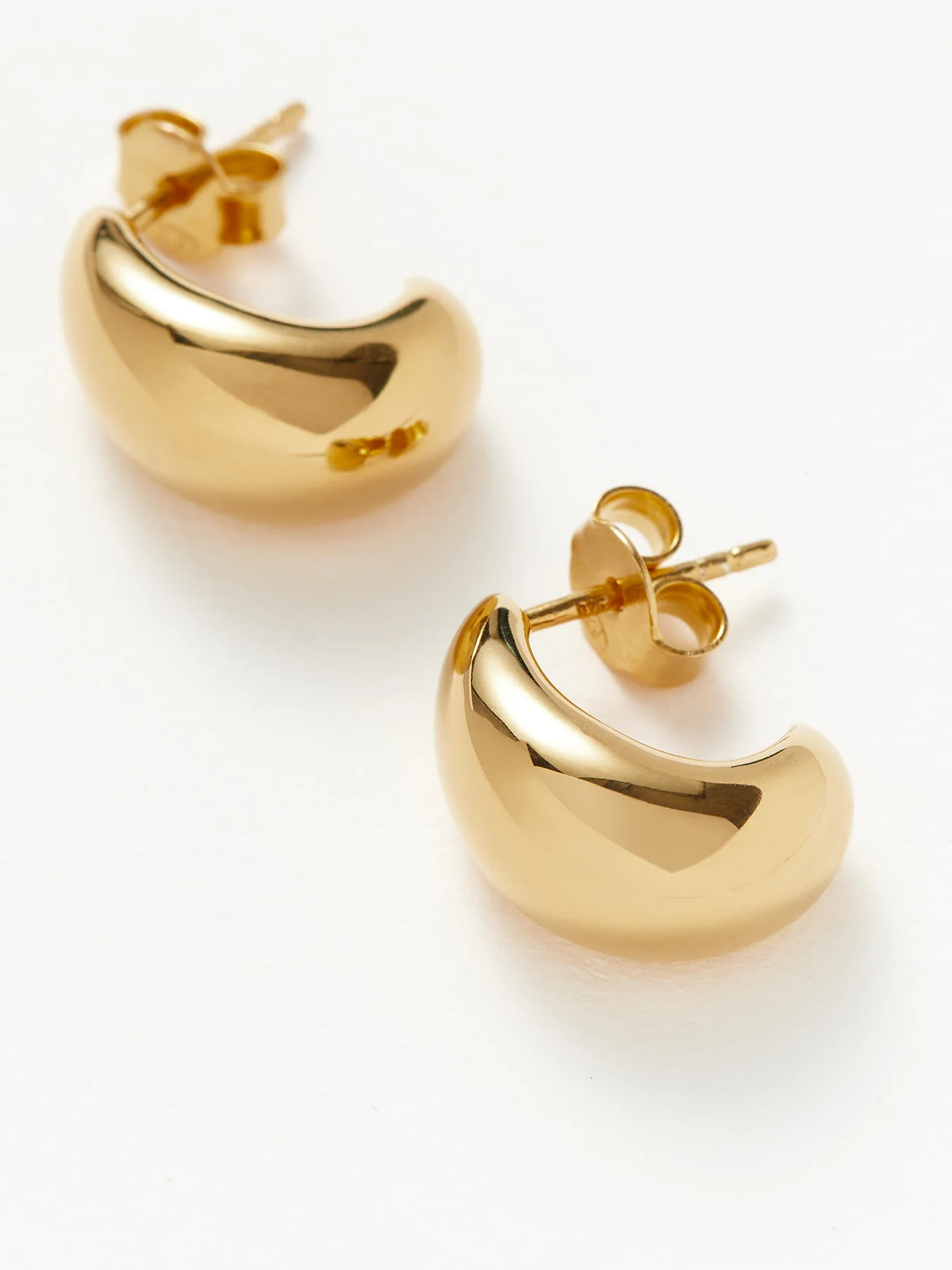 Savi Dome Mini Hoop Earrings Gold - Image 4
