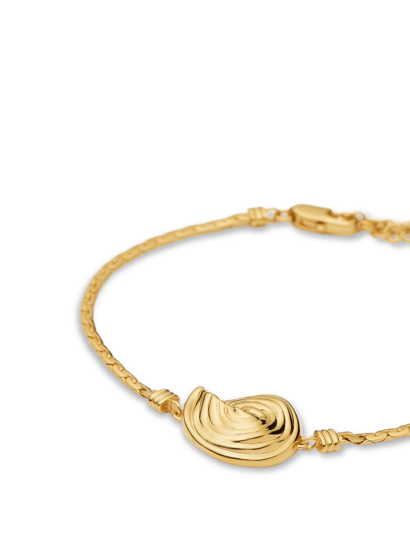 Spiral Cobra Chain Bracelet Gold - Image 3