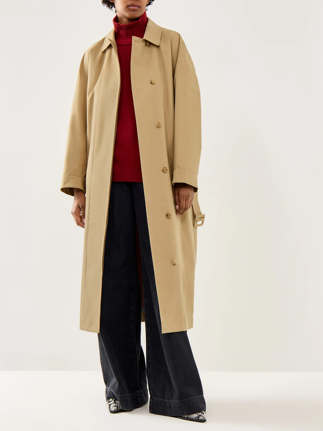 Alibi Classic Waterproof Trench Coat Sand - Image 2