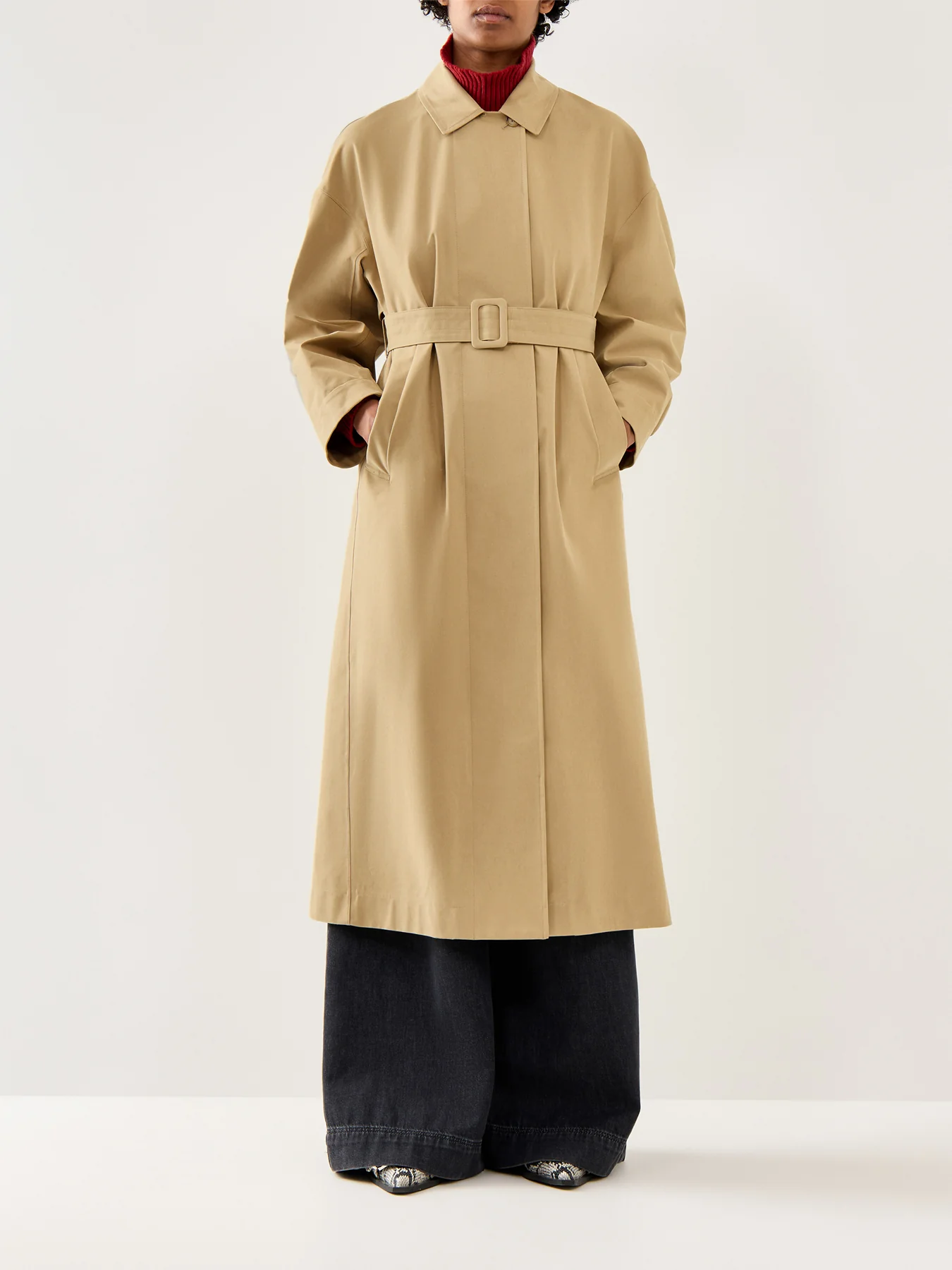 Alibi Classic Waterproof Trench Coat Sand - Image 4