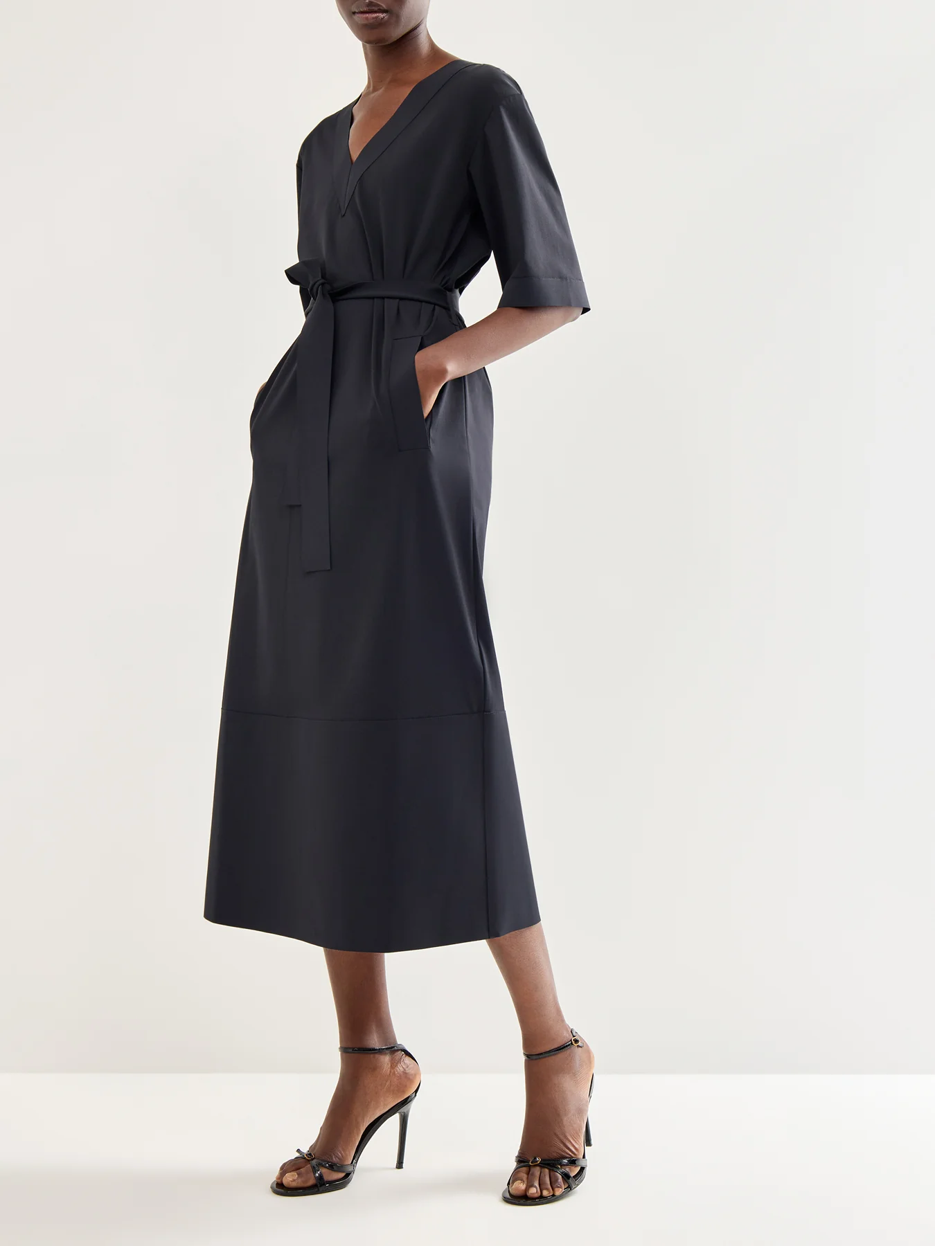 Onagro Nylon Stretch Dress Black - Image 2