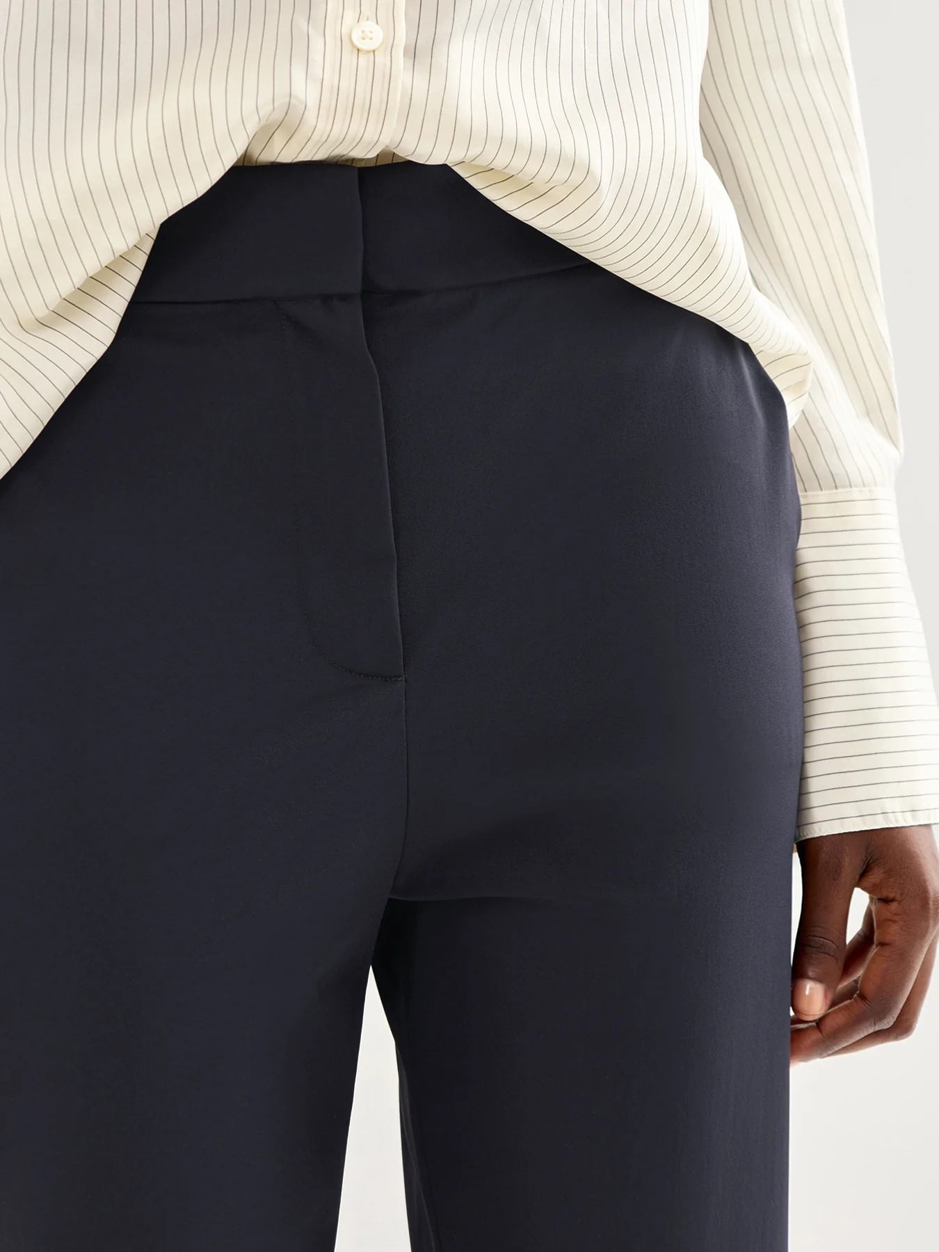 Quirino Nylon Stretch Slim Leg Trousers Black - Image 3