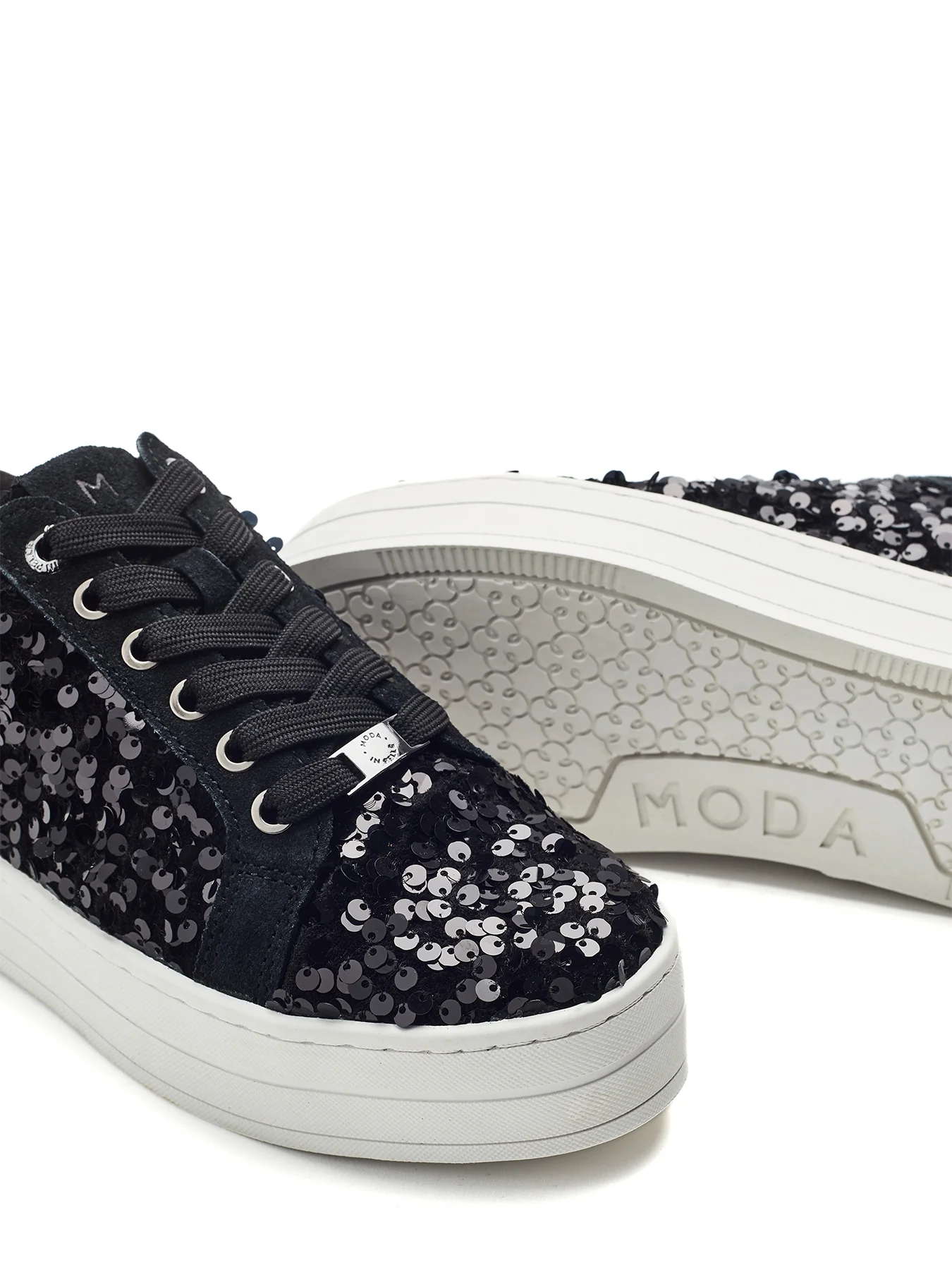 Buttercupp Lace Up Trainers Black - Image 3