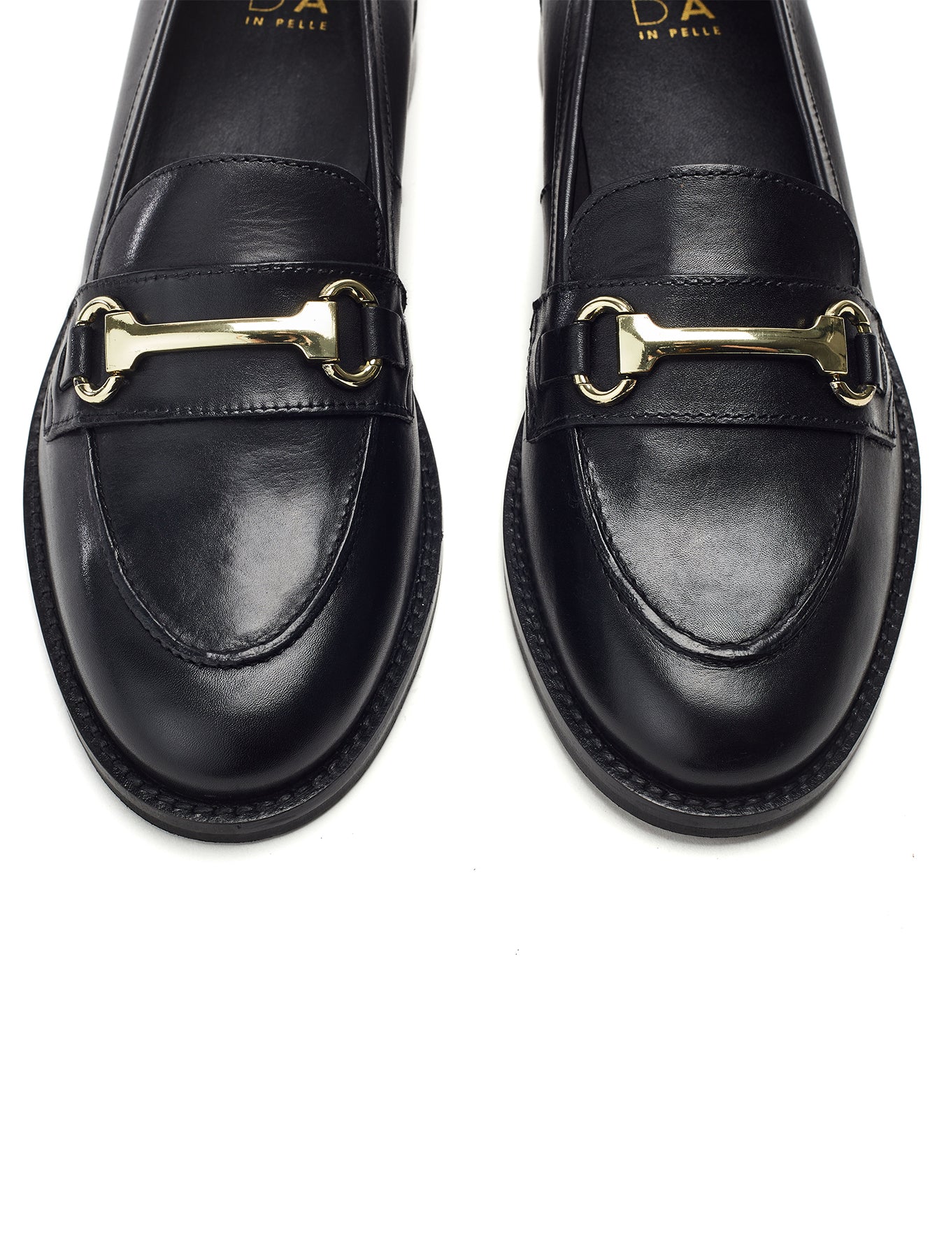 Elarra Leather Loafers Black - Image 3