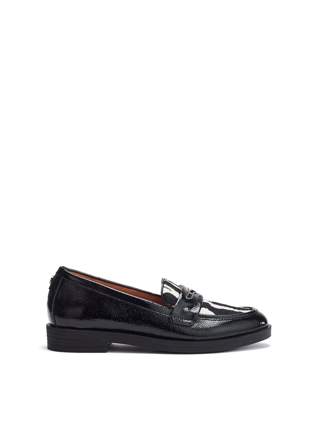 Fumia Zebra-Trim Slip-On Shoes Black