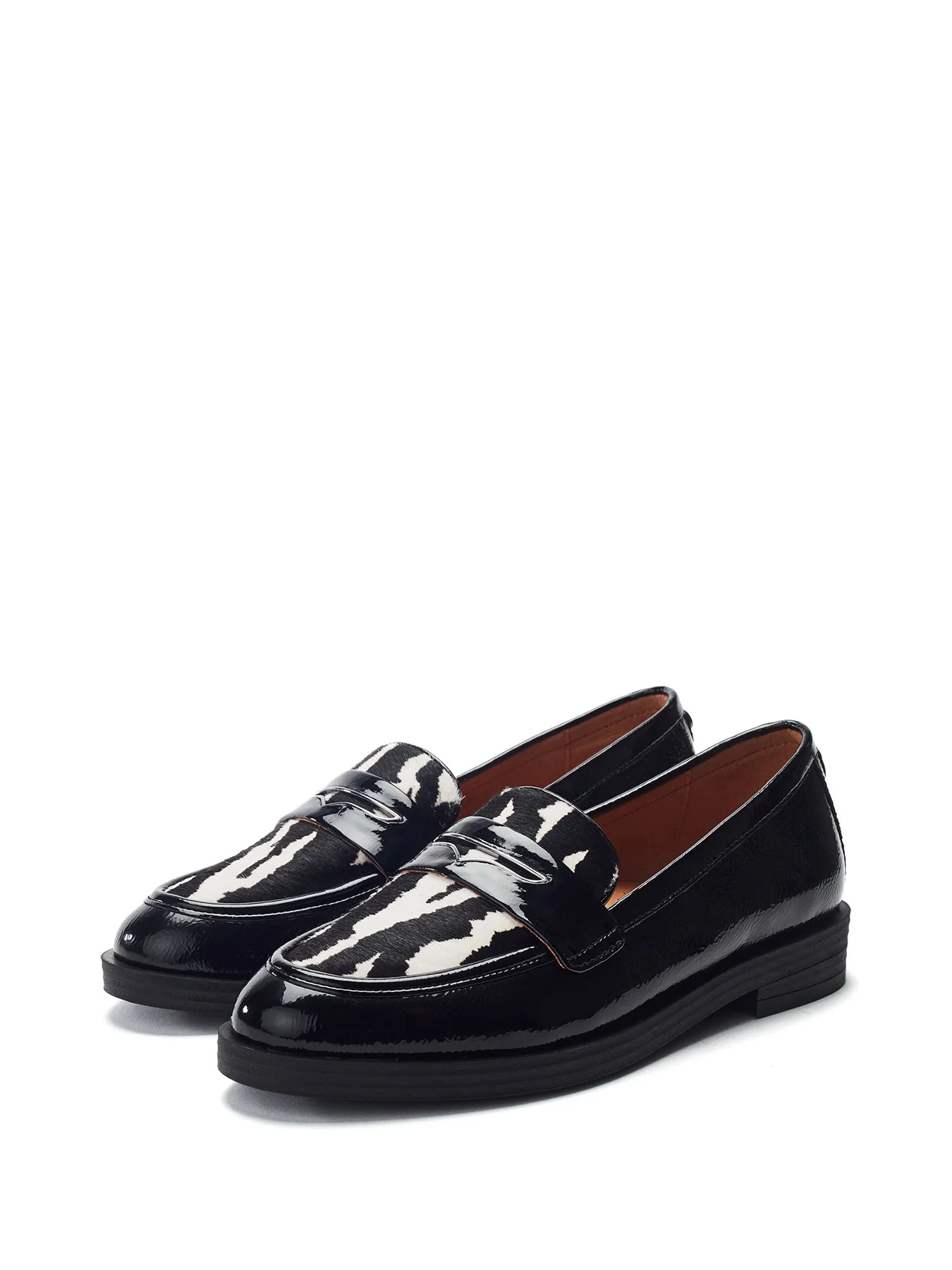 Fumia Zebra-Trim Slip-On Shoes Black - Image 2