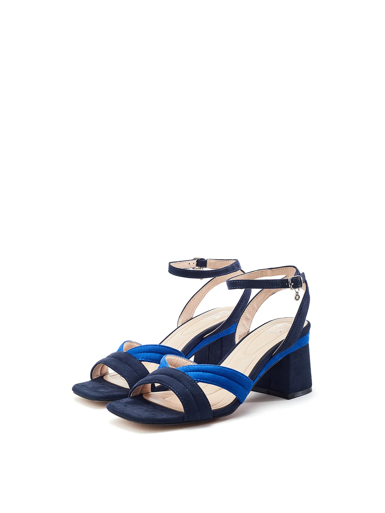 Madelia Block Heel Sandals Navy - Image 2
