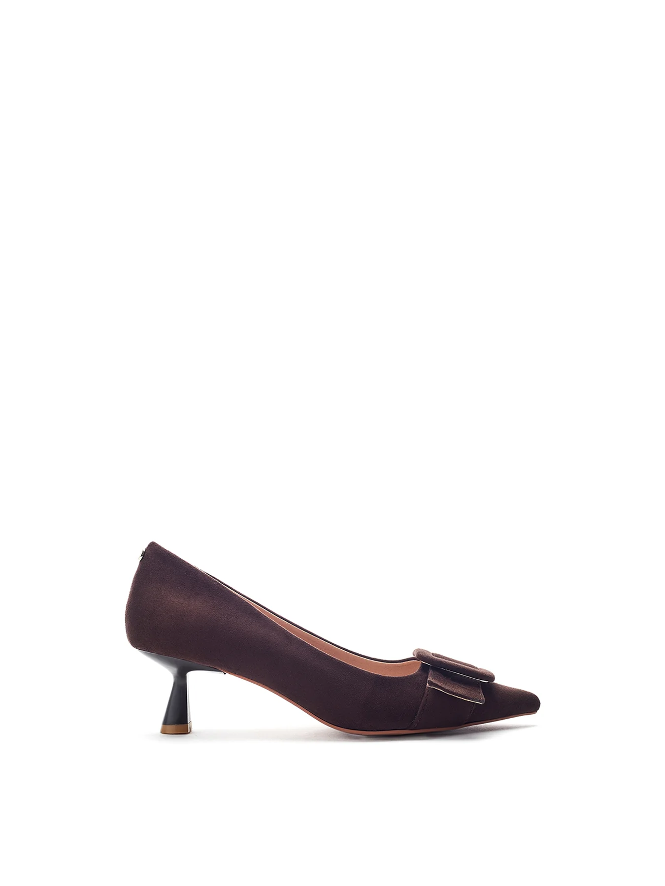 Ghiselle Kitten Heel Shoes Brown