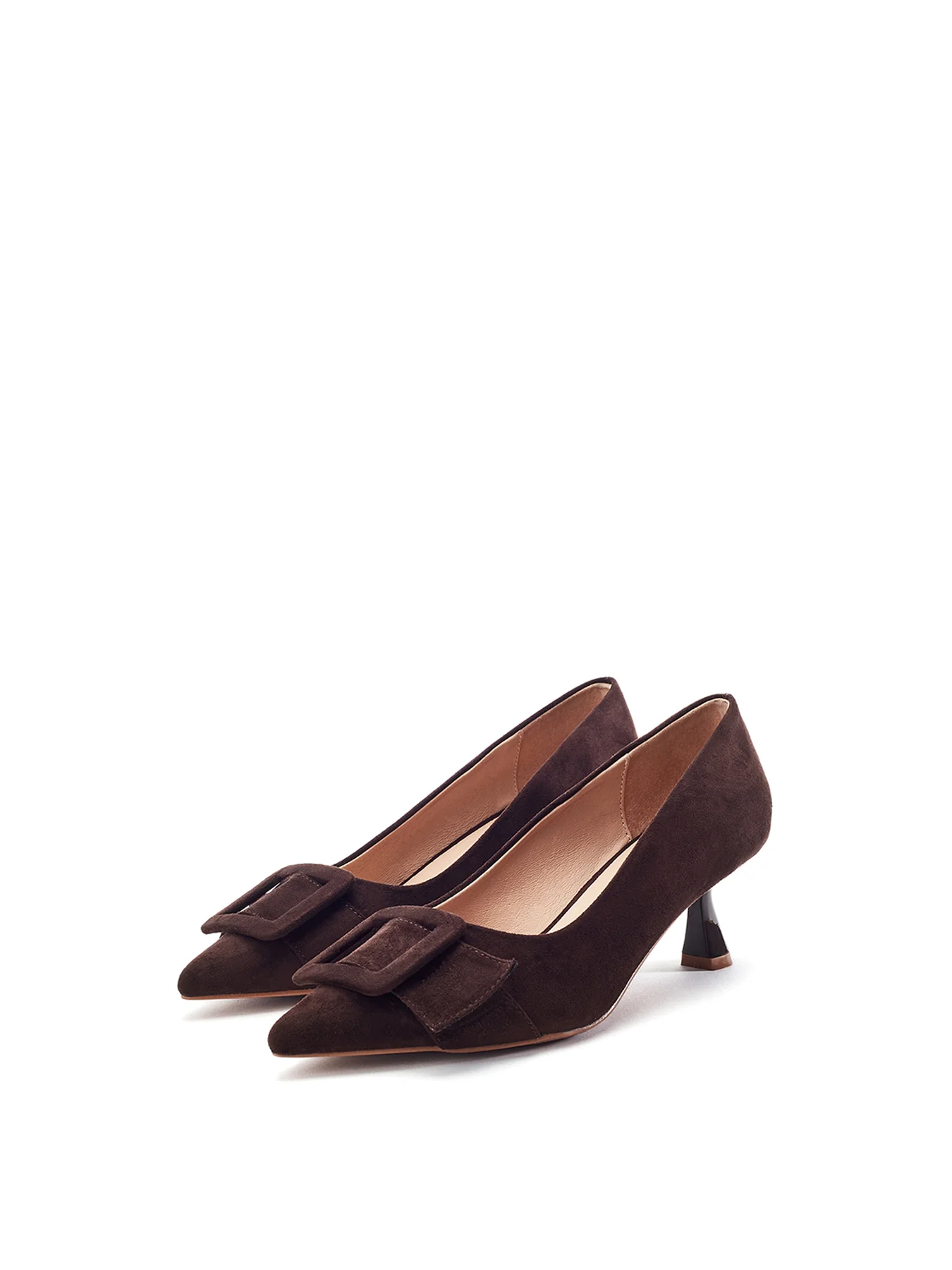Ghiselle Kitten Heel Shoes Brown - Image 2