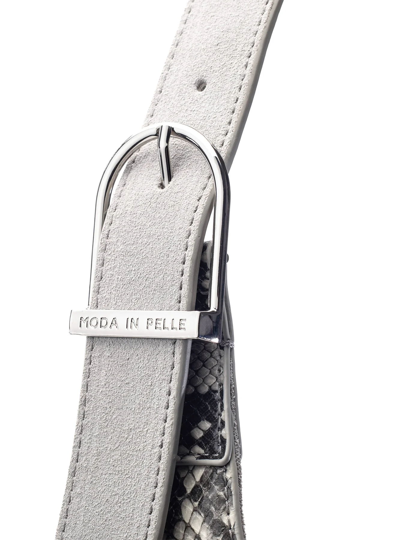 Basilla Suede Tote Bag Grey - Image 2