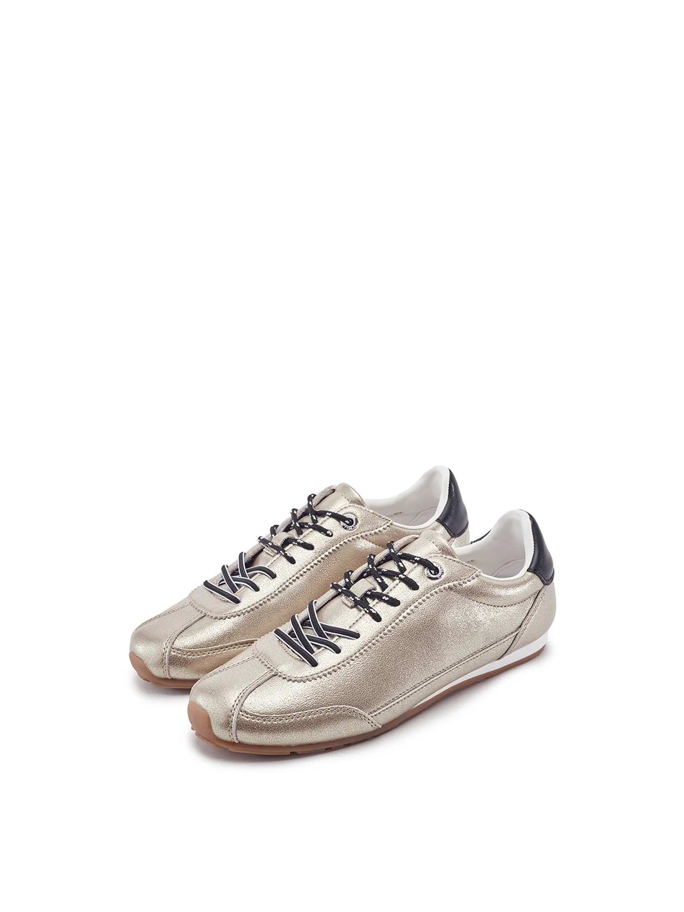 Ares Lace-Up Trainers Gold - Image 2