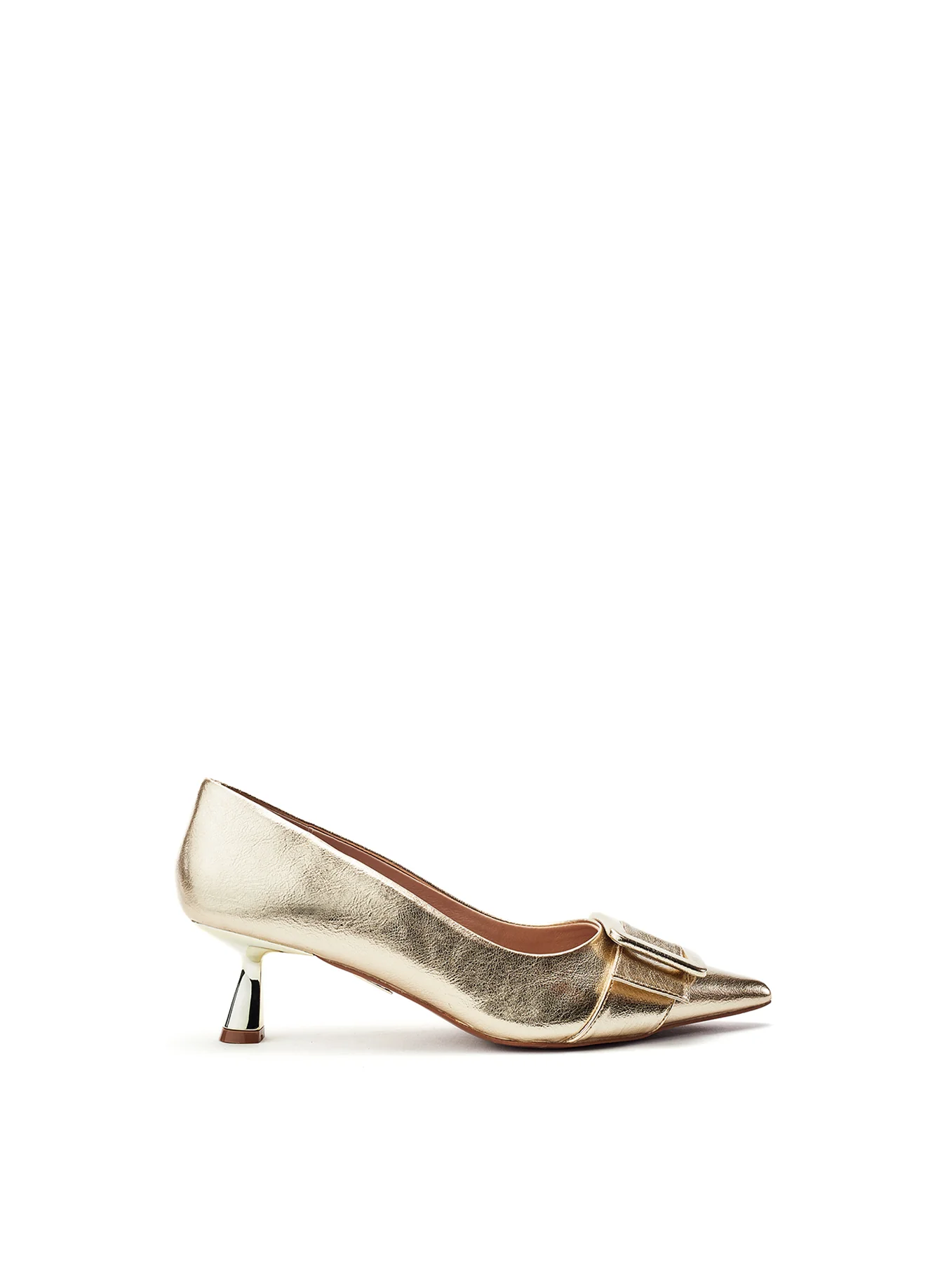 Ghiselle Kitten Heel Shoes Gold