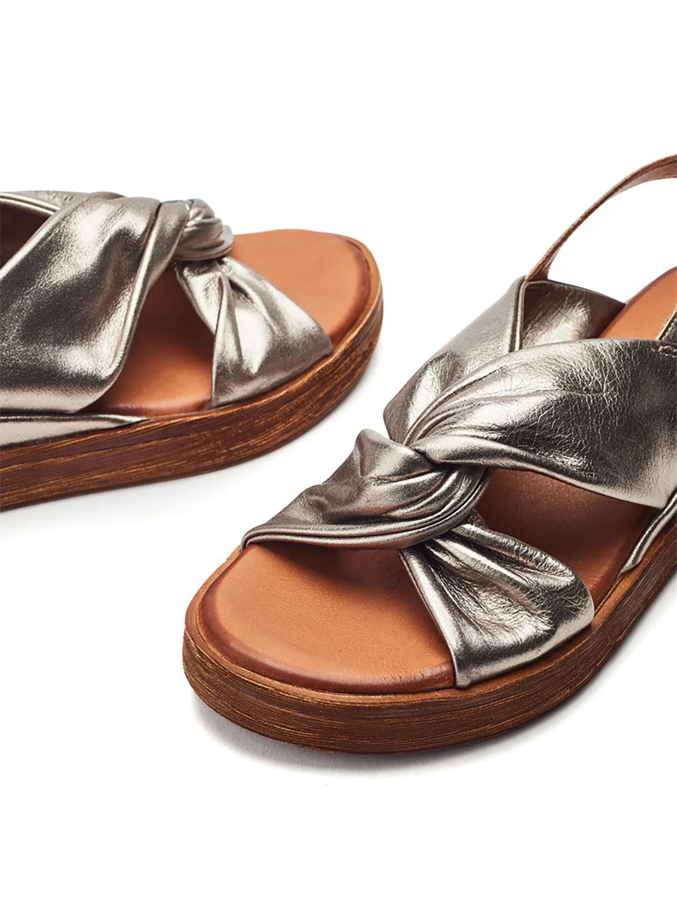 Kalmia Leather Wedges Multi - Image 4
