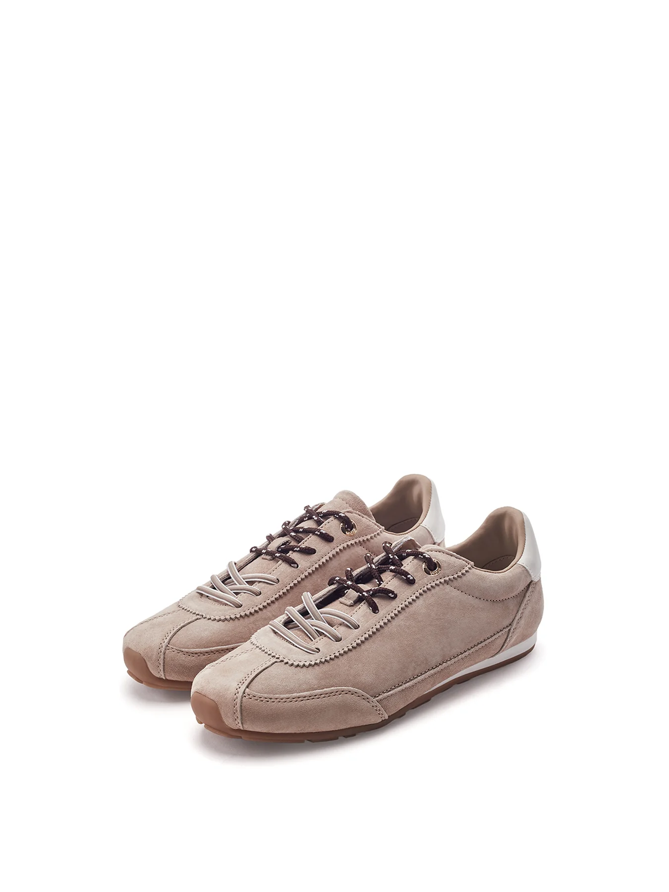 Ares Lace-Up Trainers Taupe - Image 2