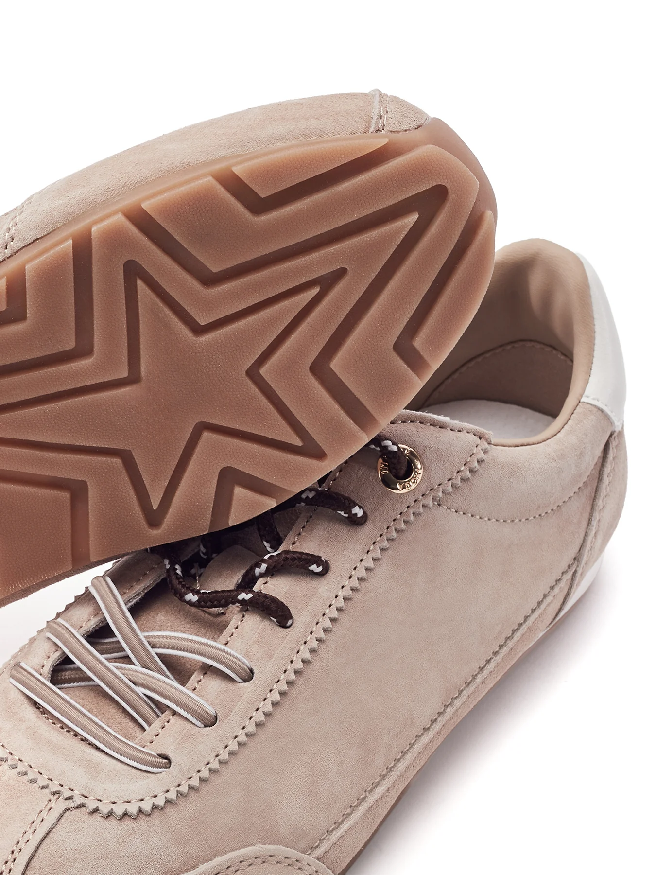 Ares Lace-Up Trainers Taupe - Image 4