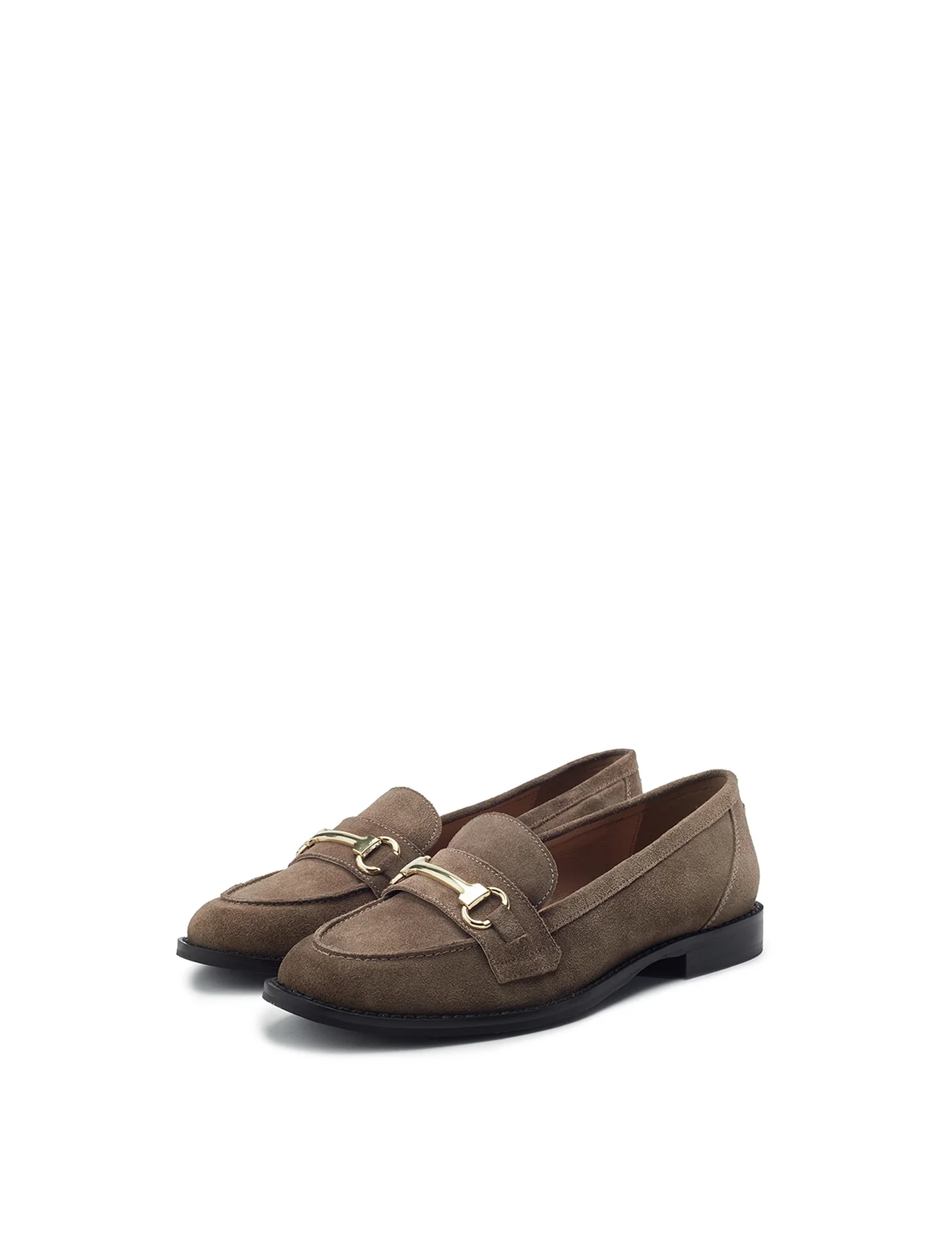 Elarra Suede Loafers Taupe - Image 2