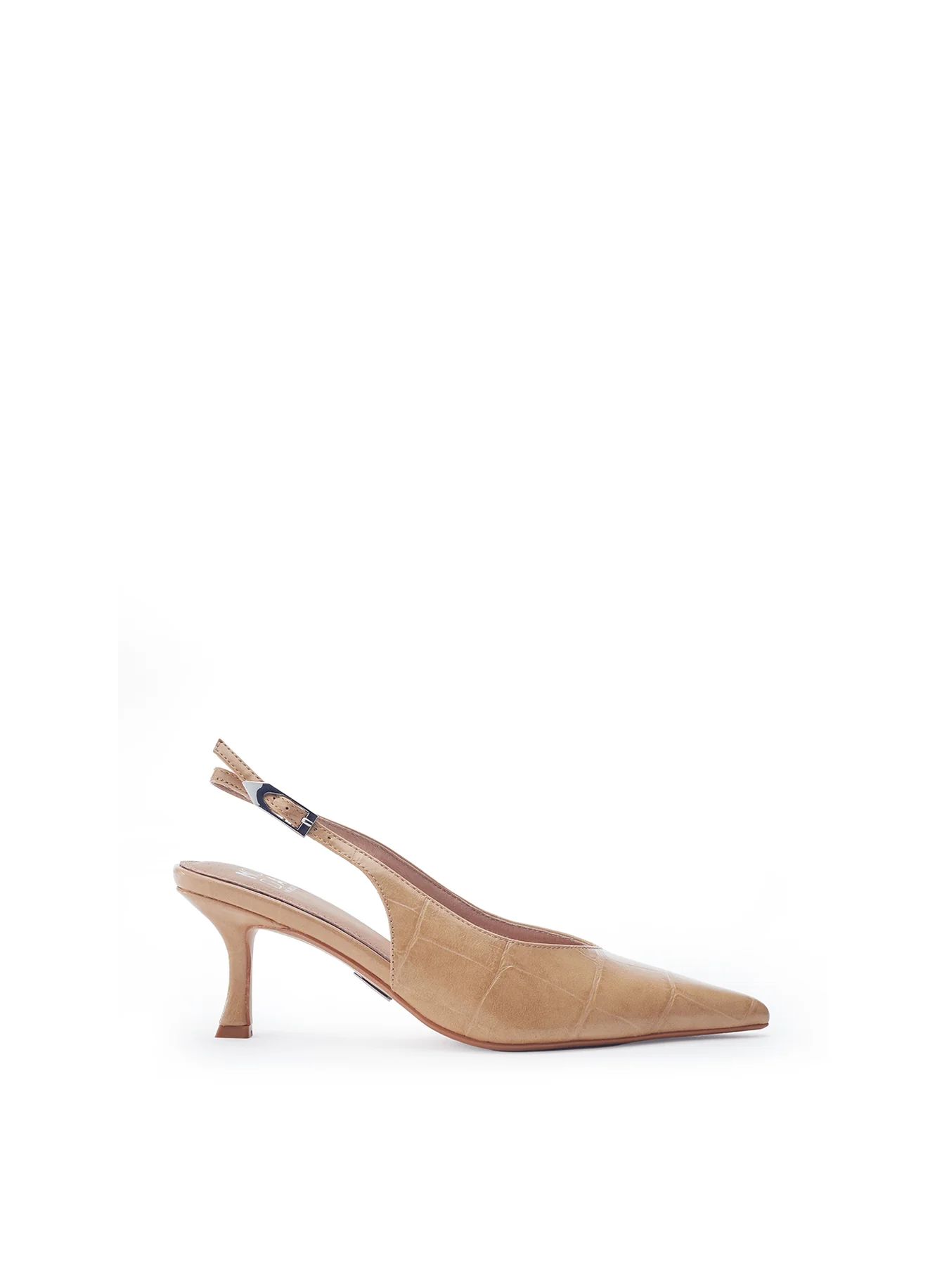 Gallia Leather High Heel Shoes Neutral
