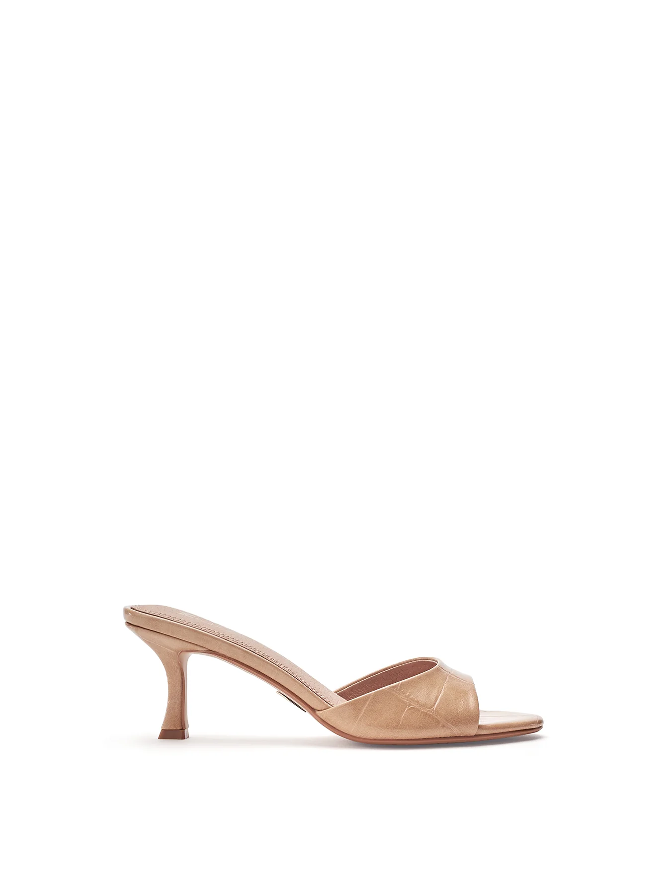 Minka Leather High Heel Sandals Neutral