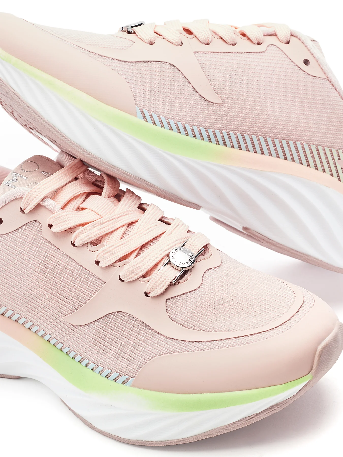 Damara Lace Up Trainers Pink - Image 3