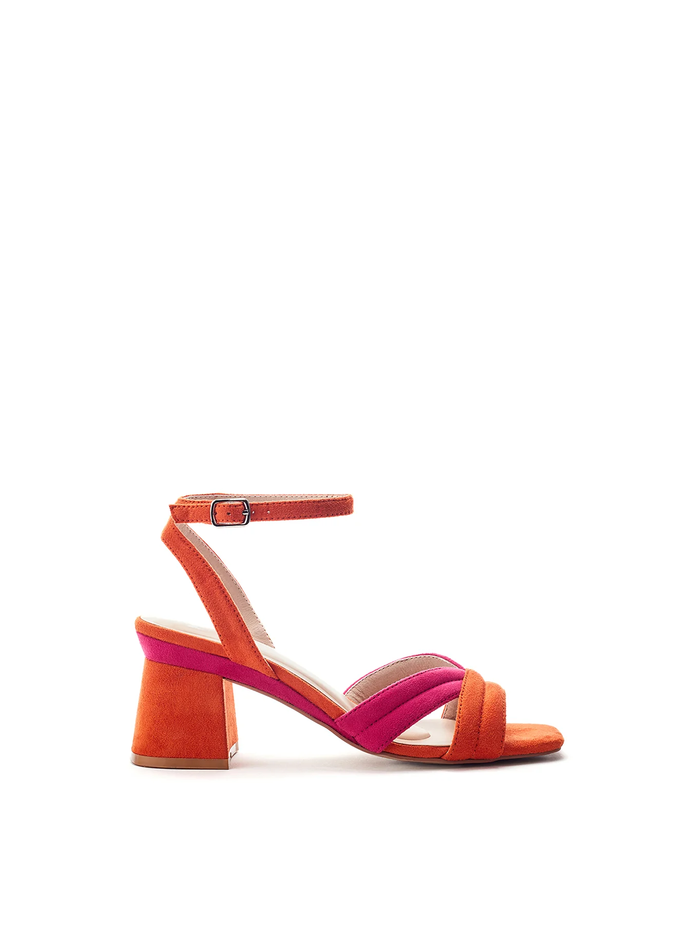 Madelia Block Heel Sandals Orange