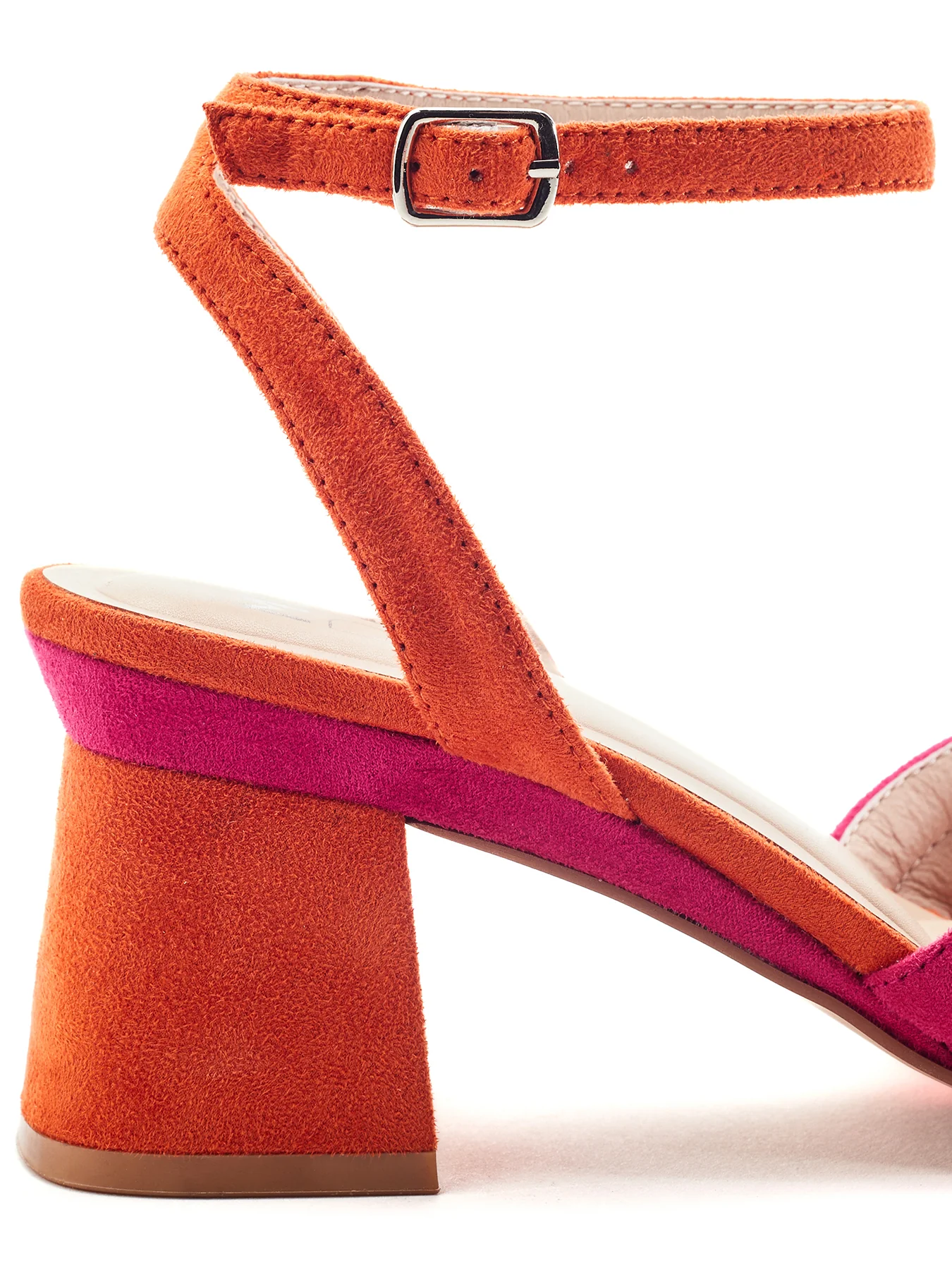 Madelia Block Heel Sandals Orange - Image 3