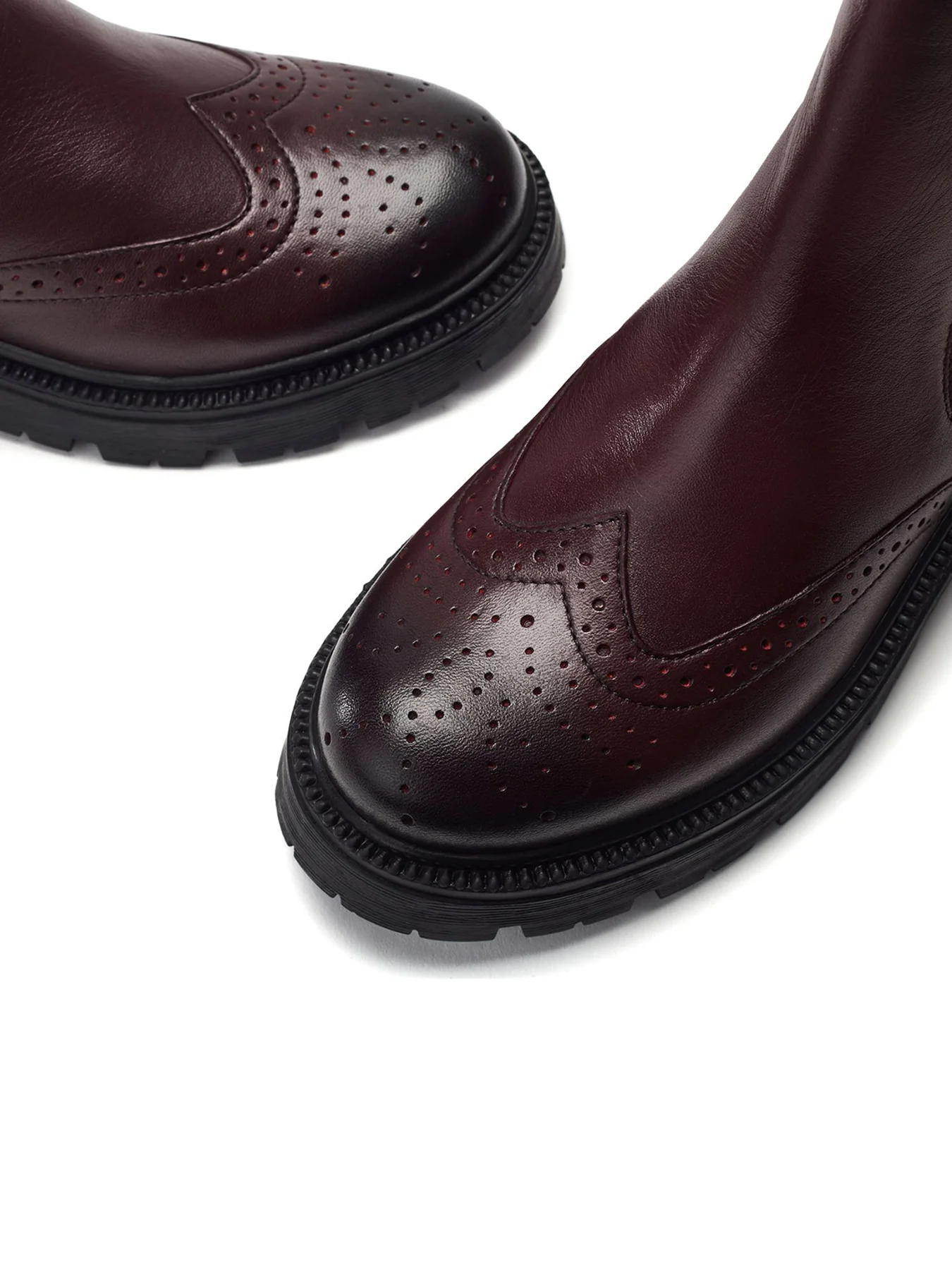Ordenia Leather Boots Red - Image 2