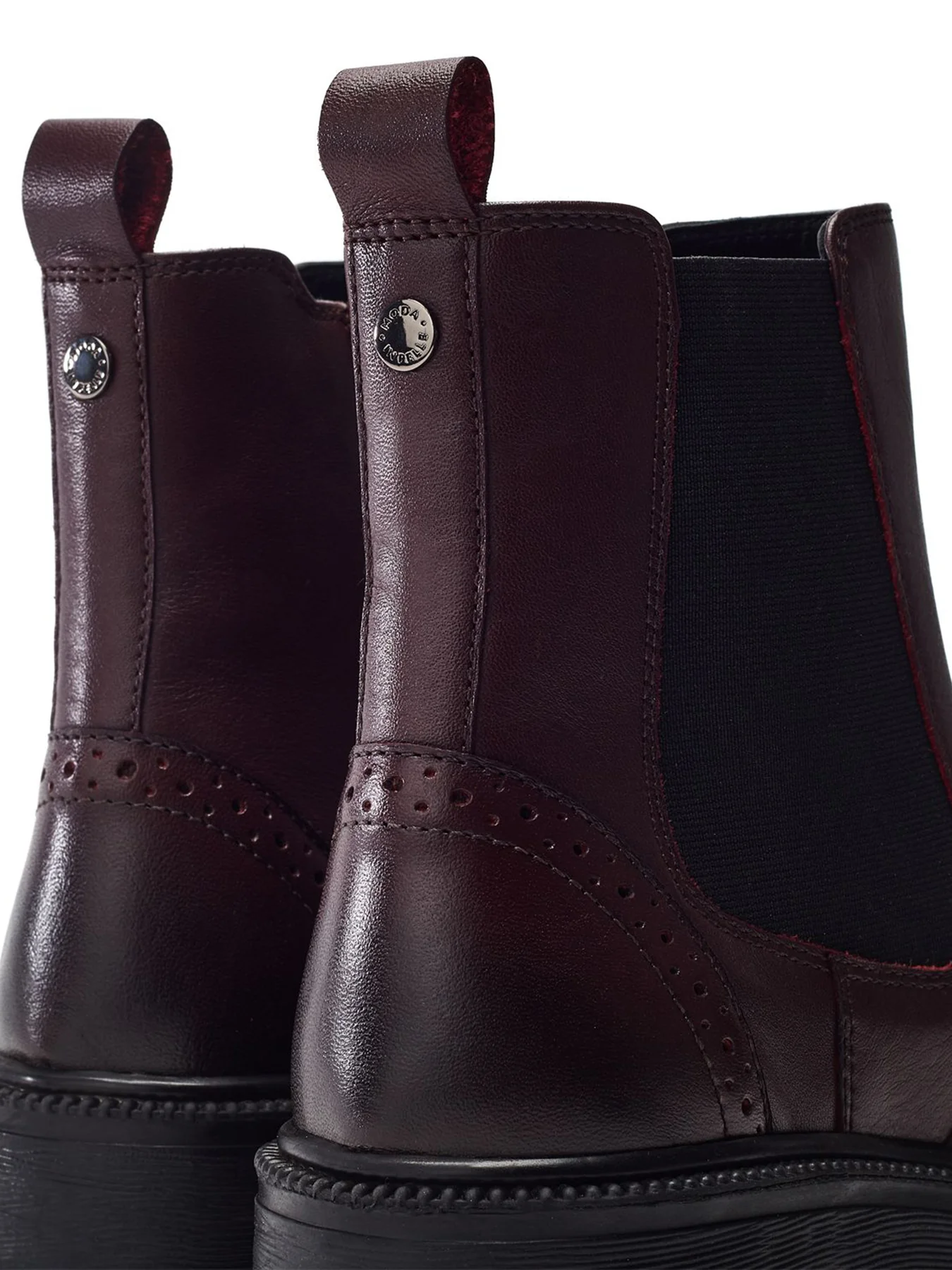 Ordenia Leather Boots Red - Image 3