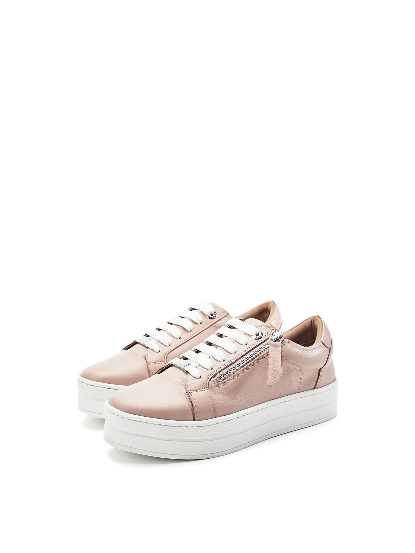 Abbee Leather Trainers Tan - Image 2