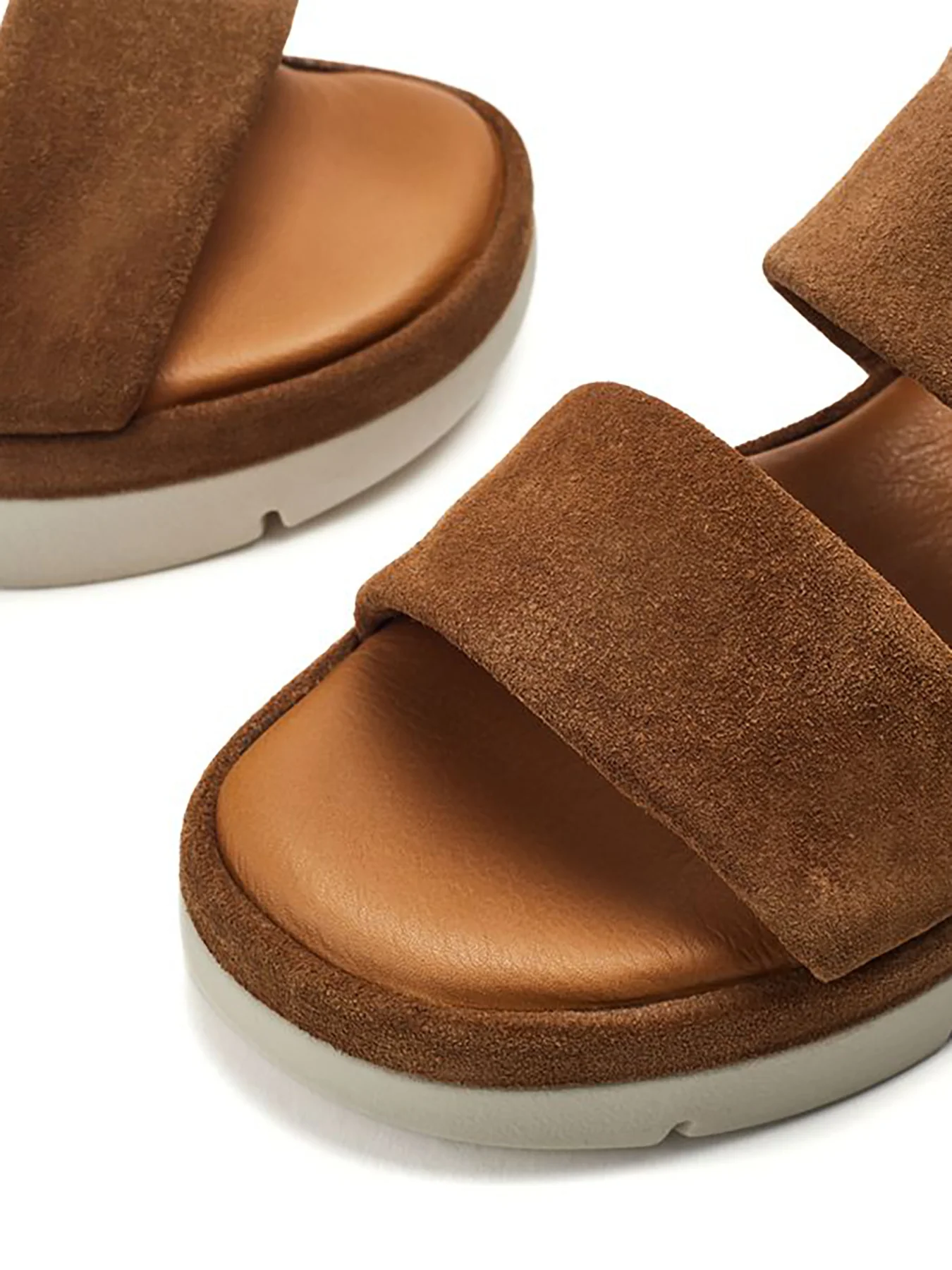 Netty Suede Sandals Tan - Image 3