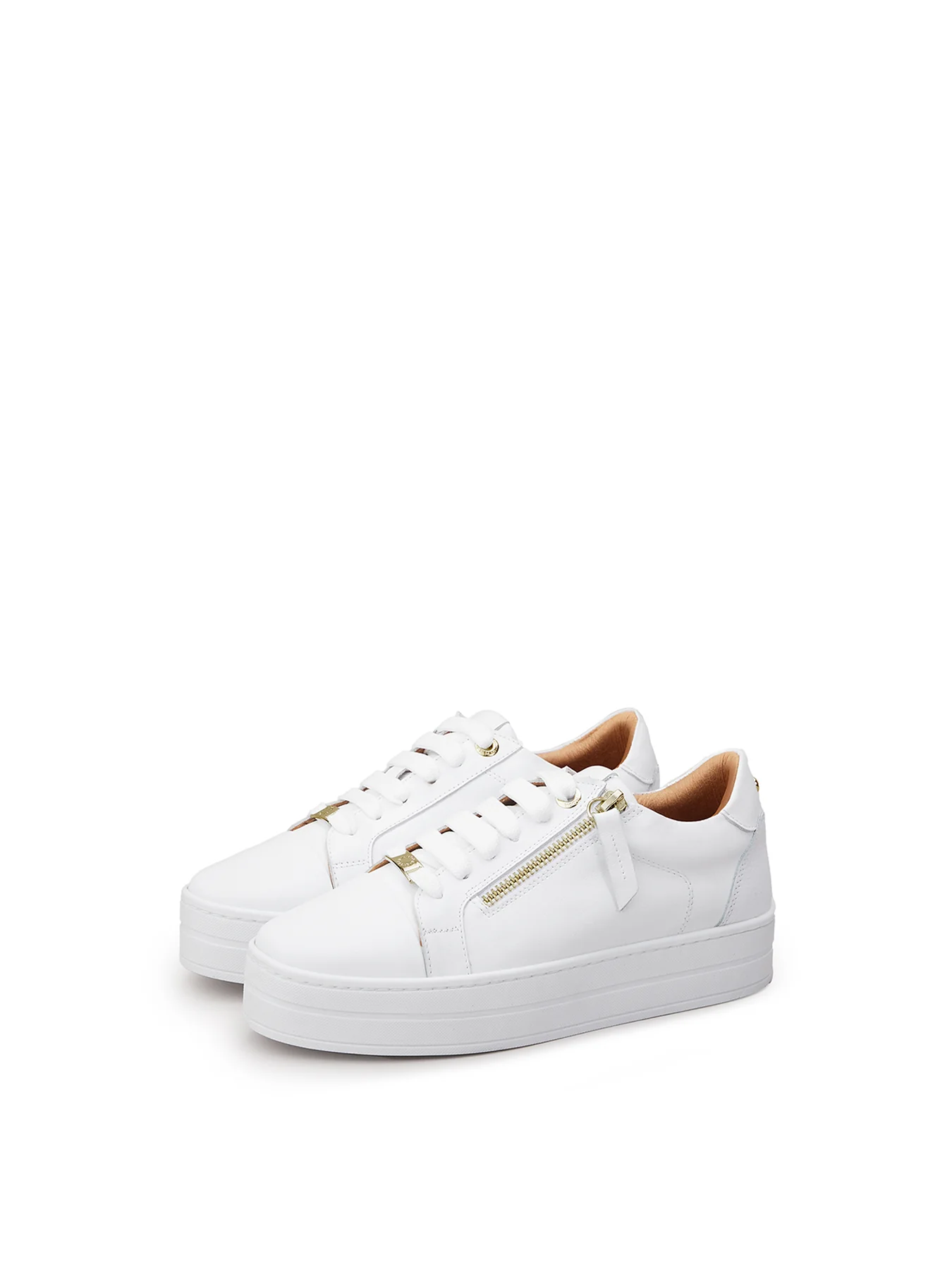 Abbee Lace Up Trainers White - Image 2