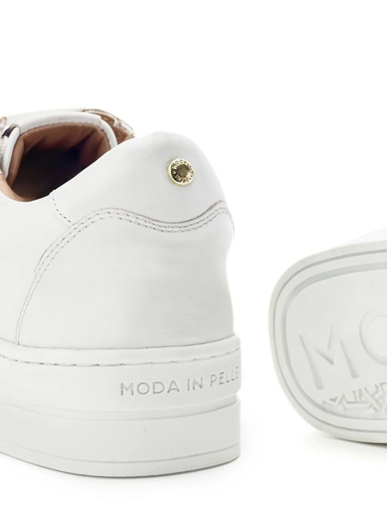 Abbee Lace Up Trainers White - Image 3