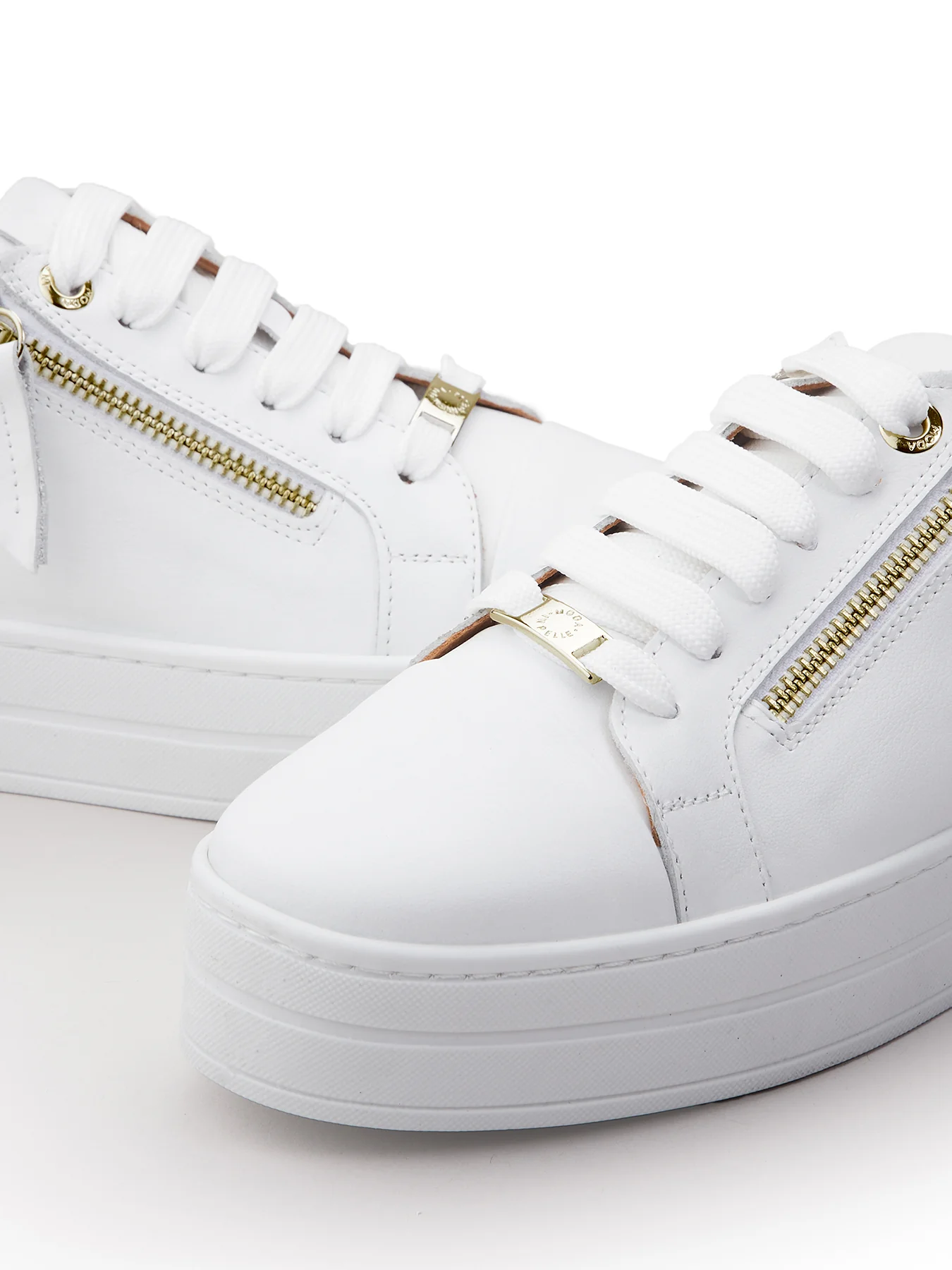 Abbee Lace Up Trainers White - Image 4