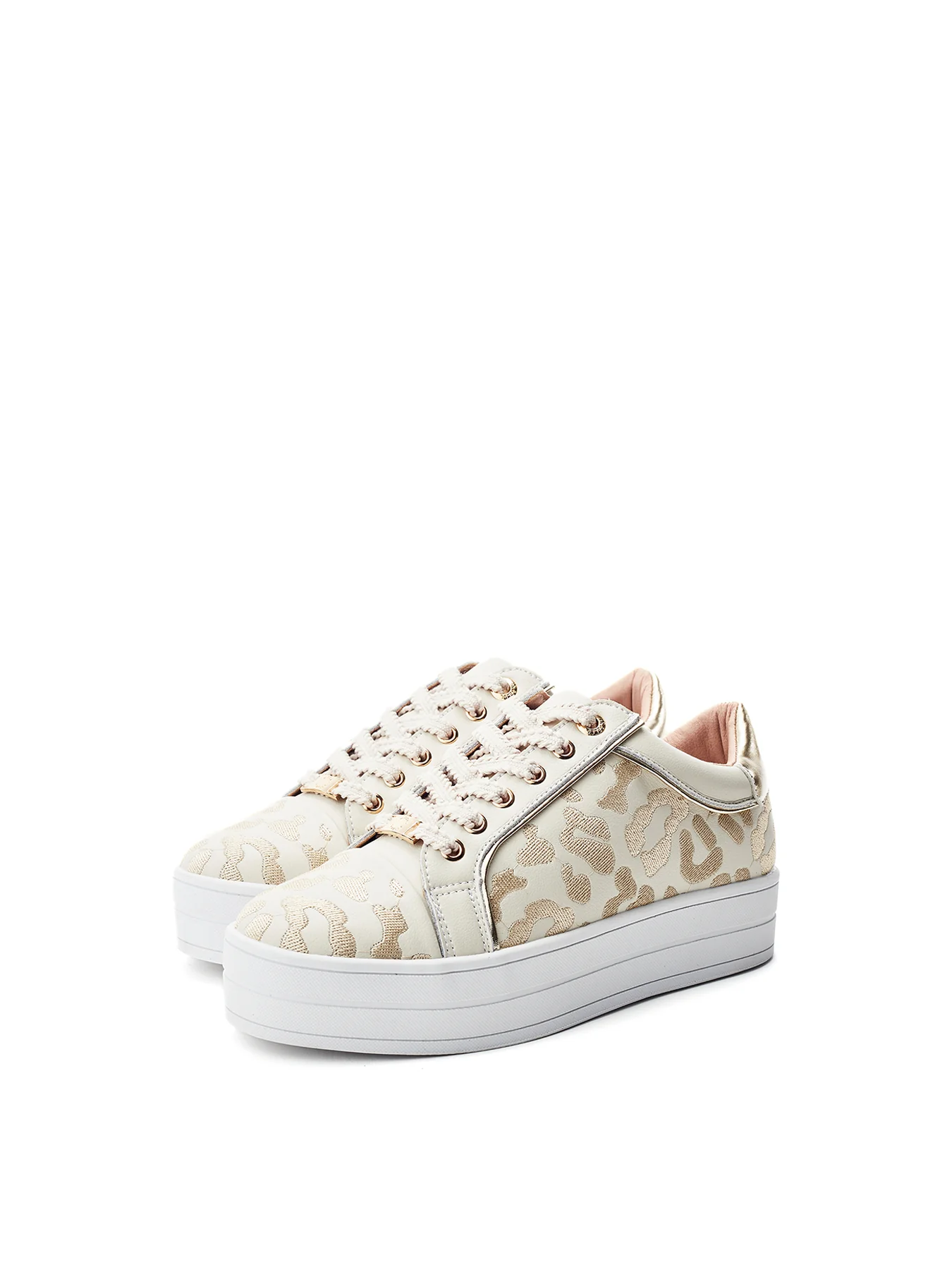 Buttercupp Leather Trainers White - Image 2