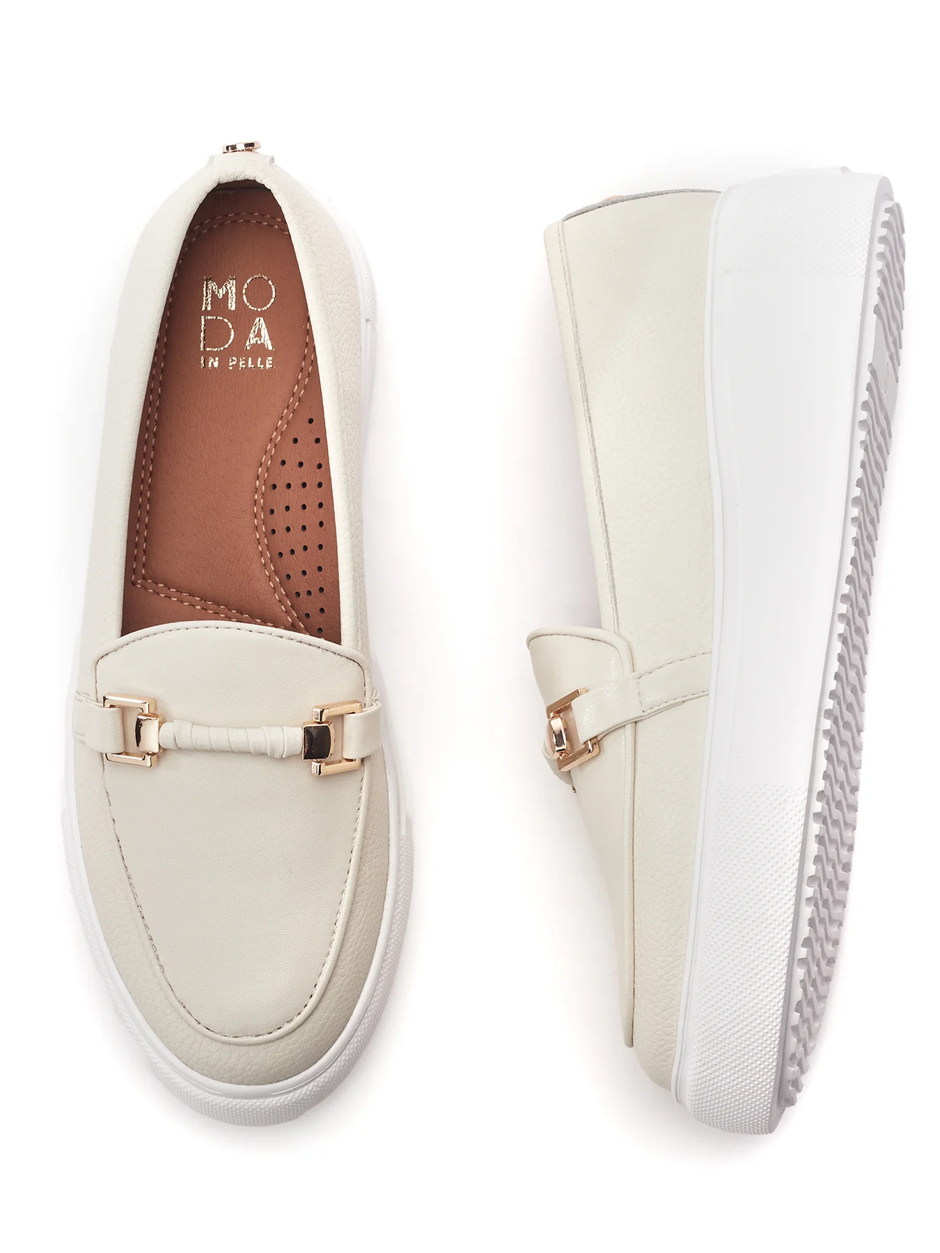Ettala Leather Loafers White - Image 4