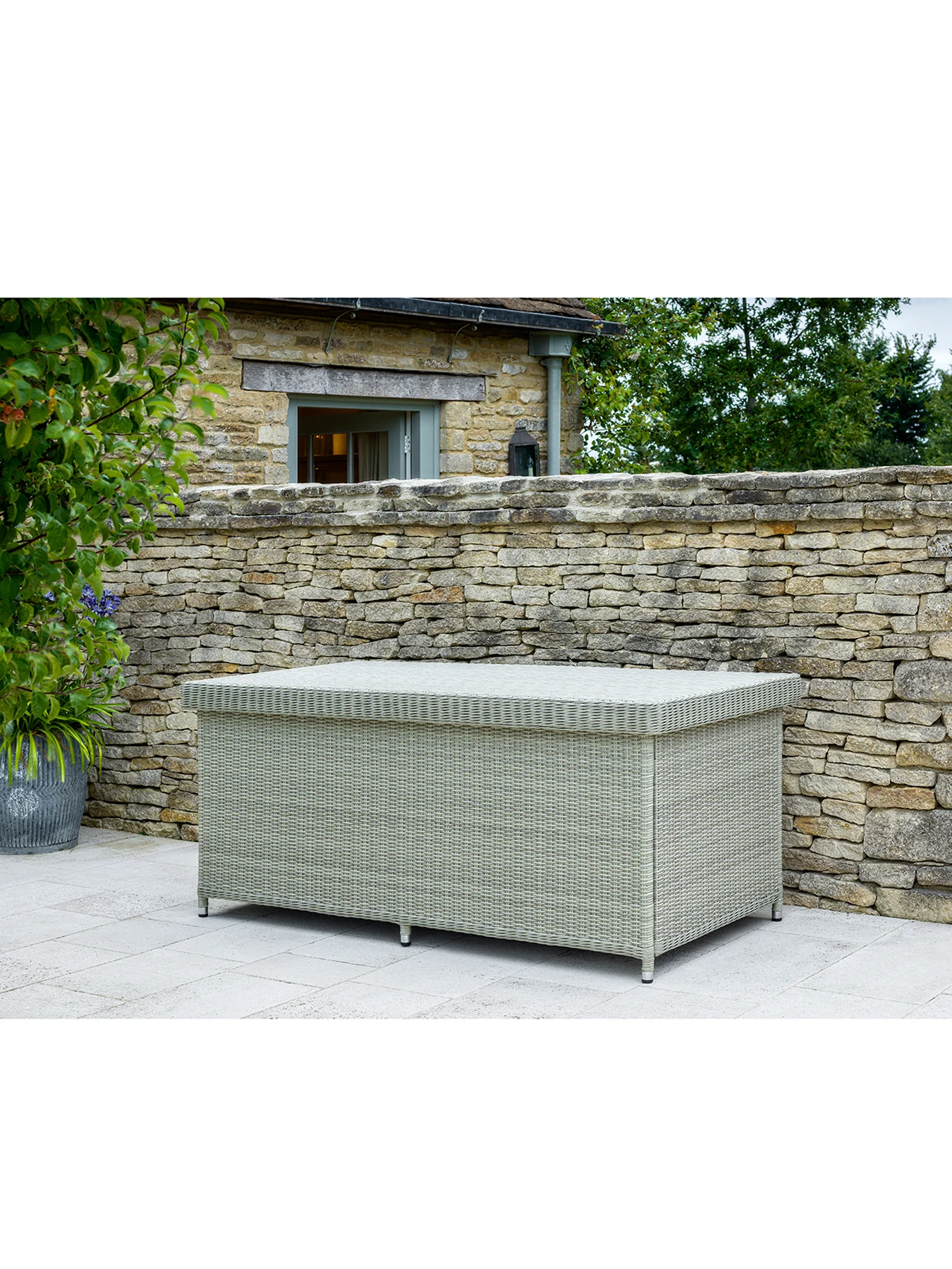 Monterey Rattan Garden Cushion Box Dove Grey - Image 3