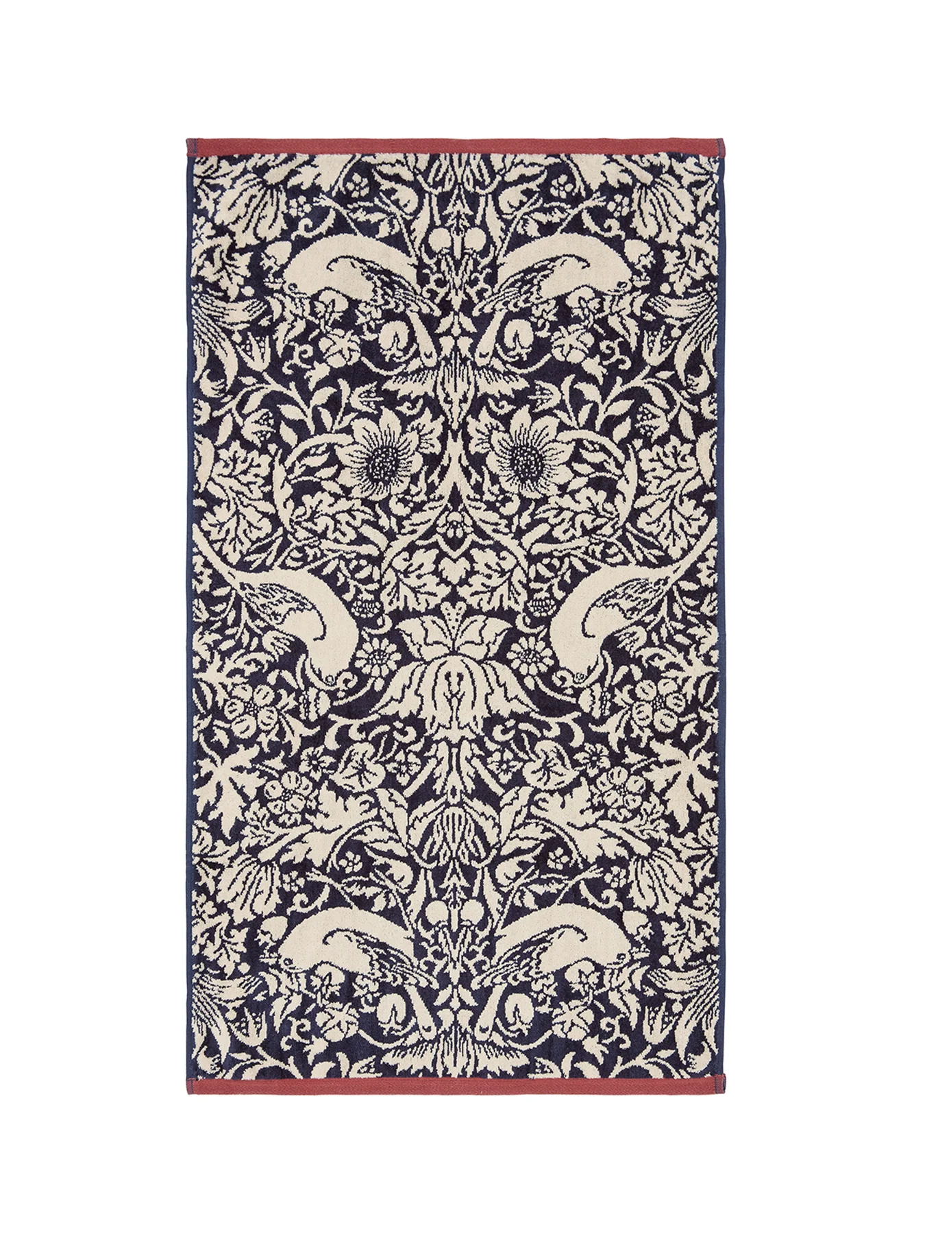 Strawberry Thief Blue Bath Towel