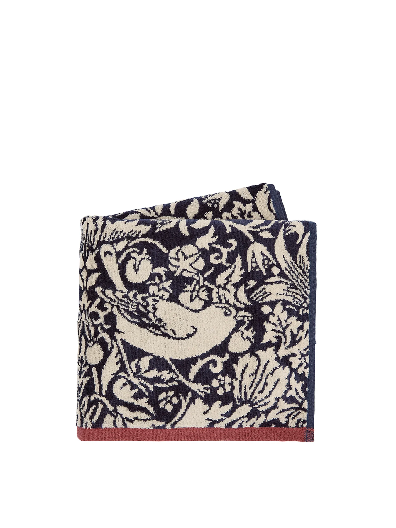 Strawberry Thief Blue Bath Towel - Image 3