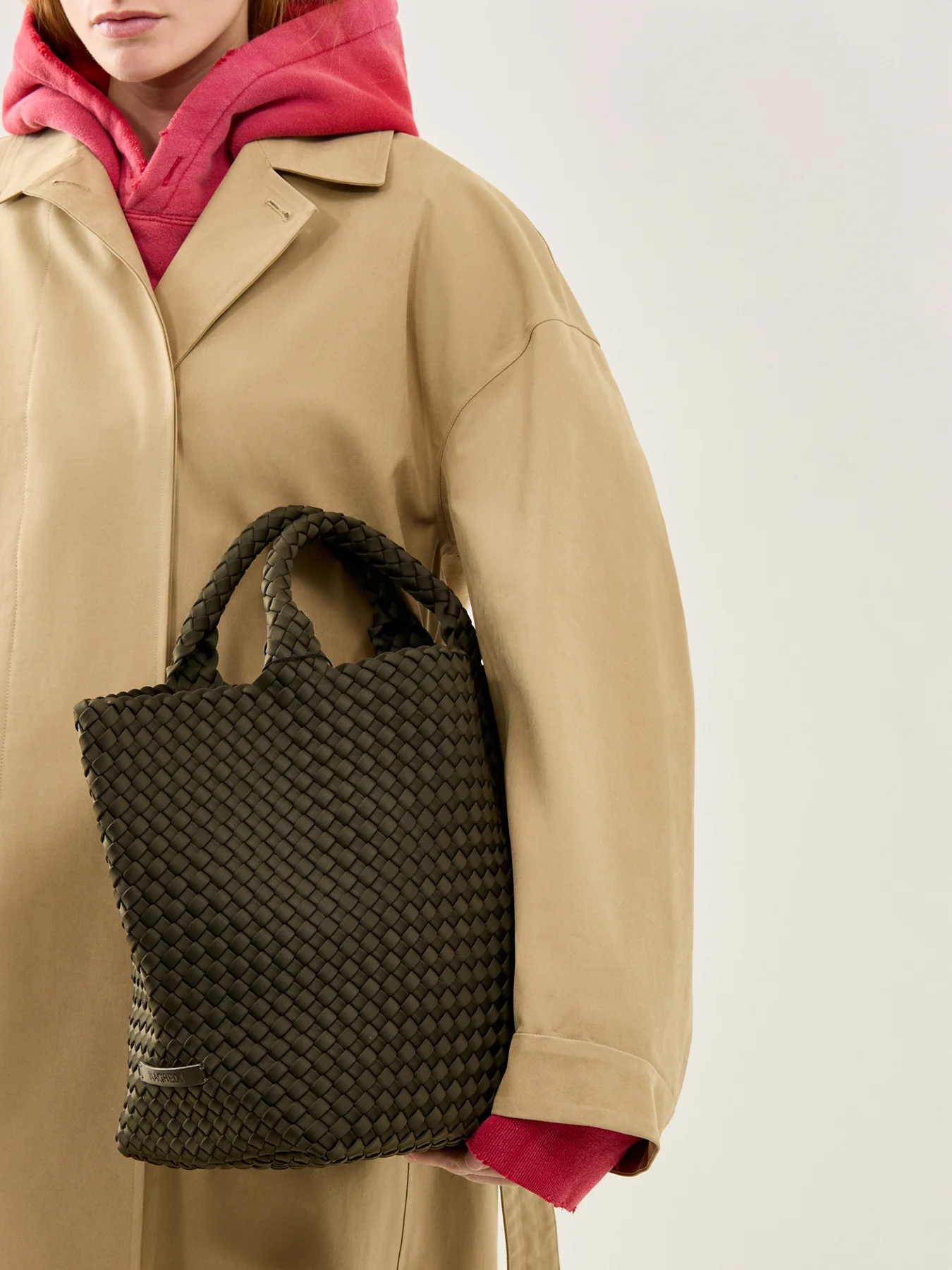 St Barths Medium Tote Olive - Image 2
