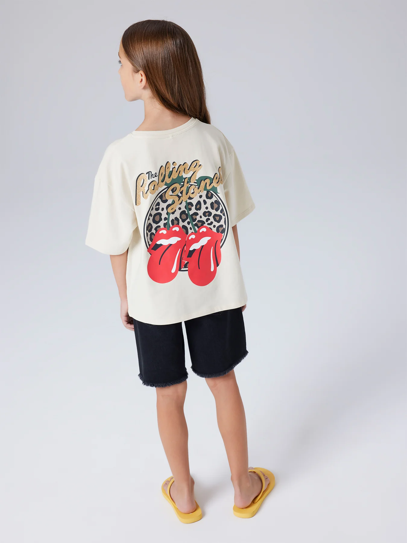 Kids’ Afema Relaxed T-Shirt Beige - Image 3