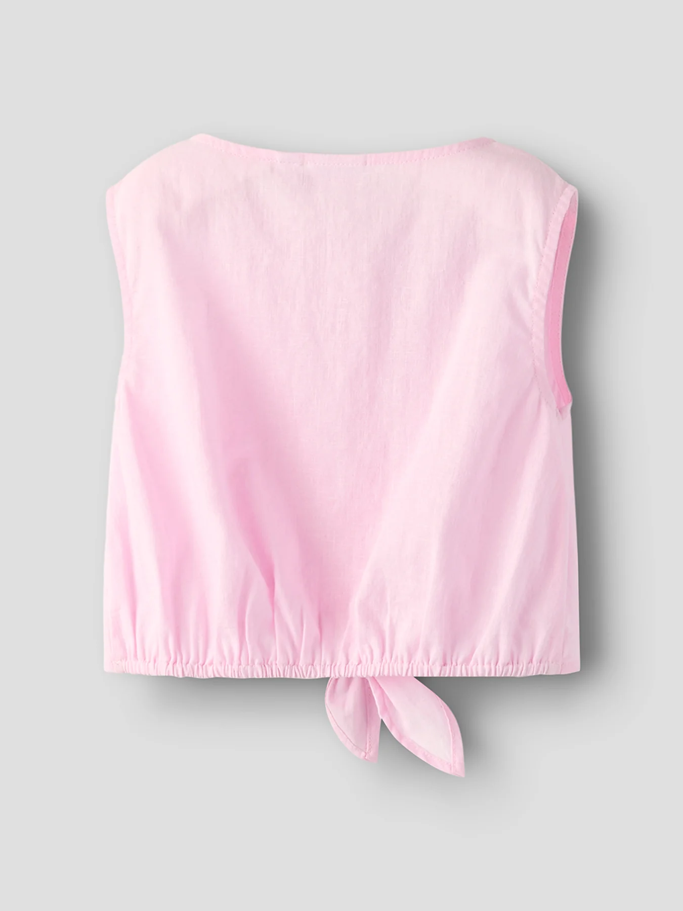 Kids' Sleeveless Cotton Linen Top Pink - Image 2