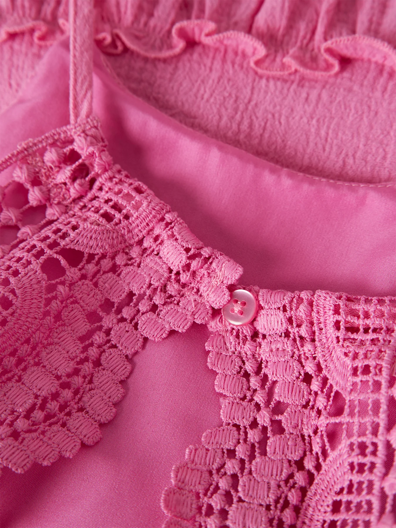 Kids' Sleeveless Cotton Dress Pink - Image 3