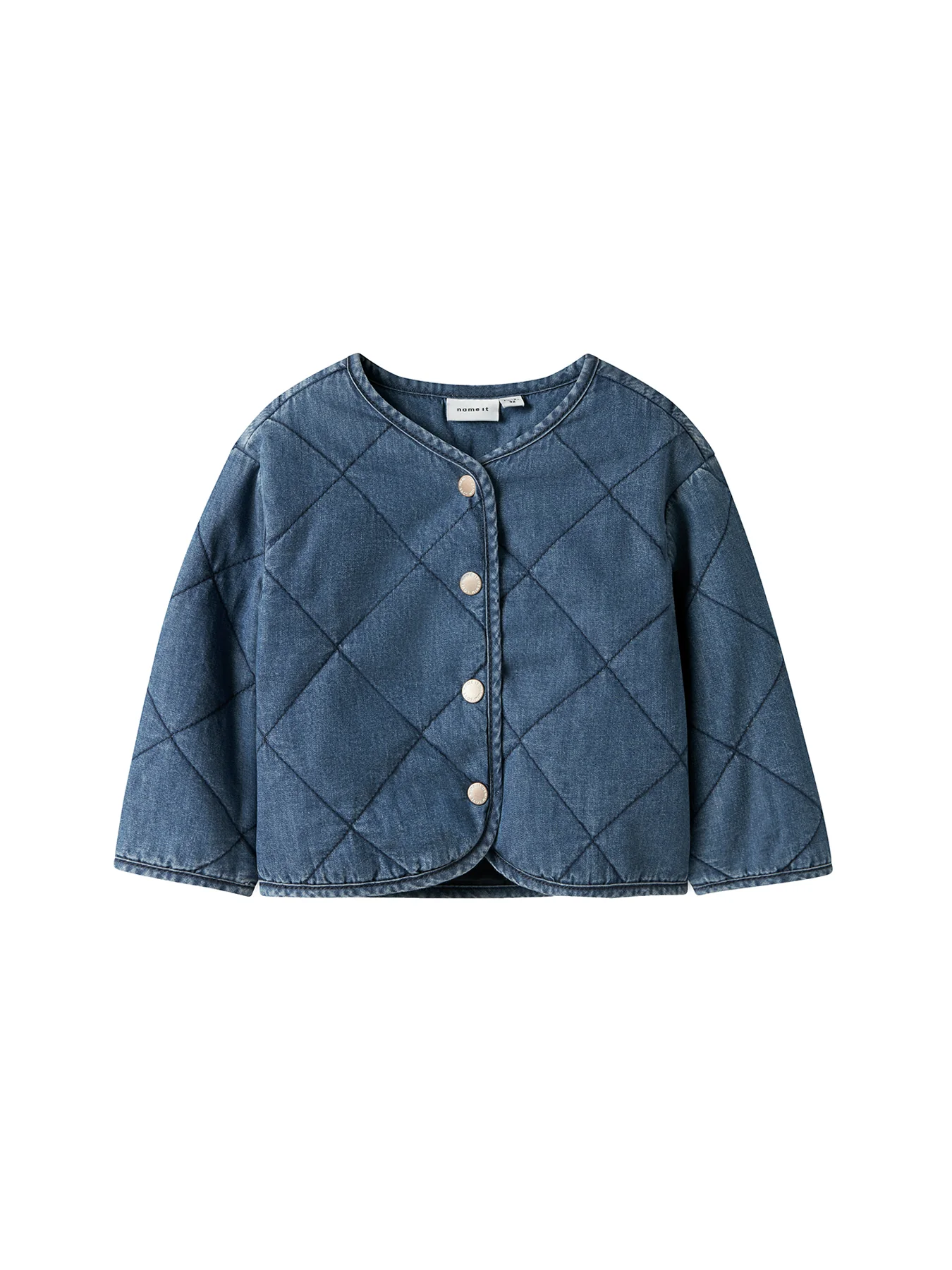Kids’ Juliette Quilted Denim Jacket Blue