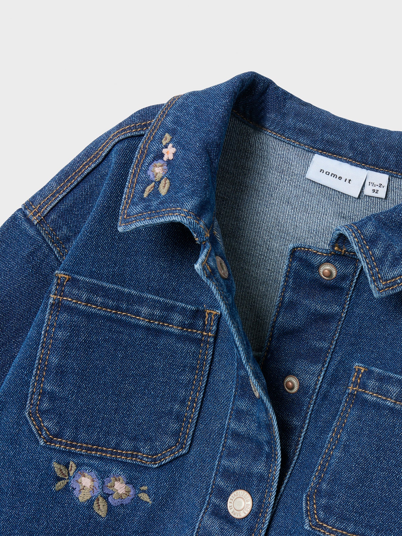 Baby Denim Jacket Dark Blue - Image 3