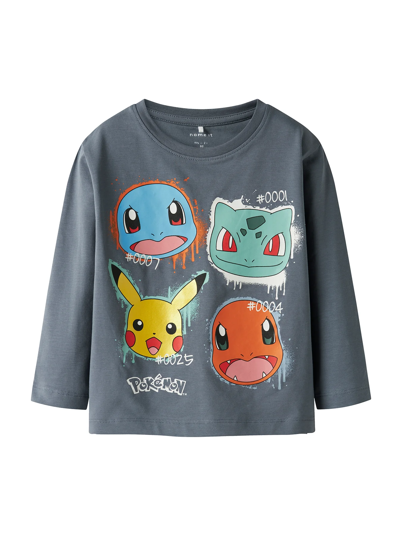 Kids' Pokémon Long Sleeve Top Grey