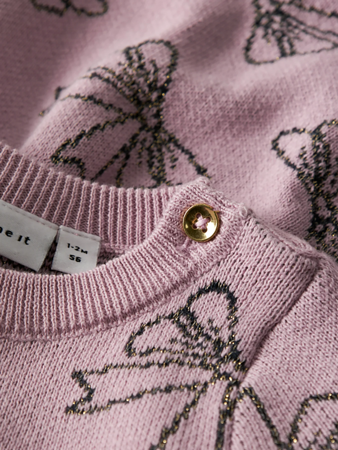 Baby Rebowe Knit Dress Blush - Image 3
