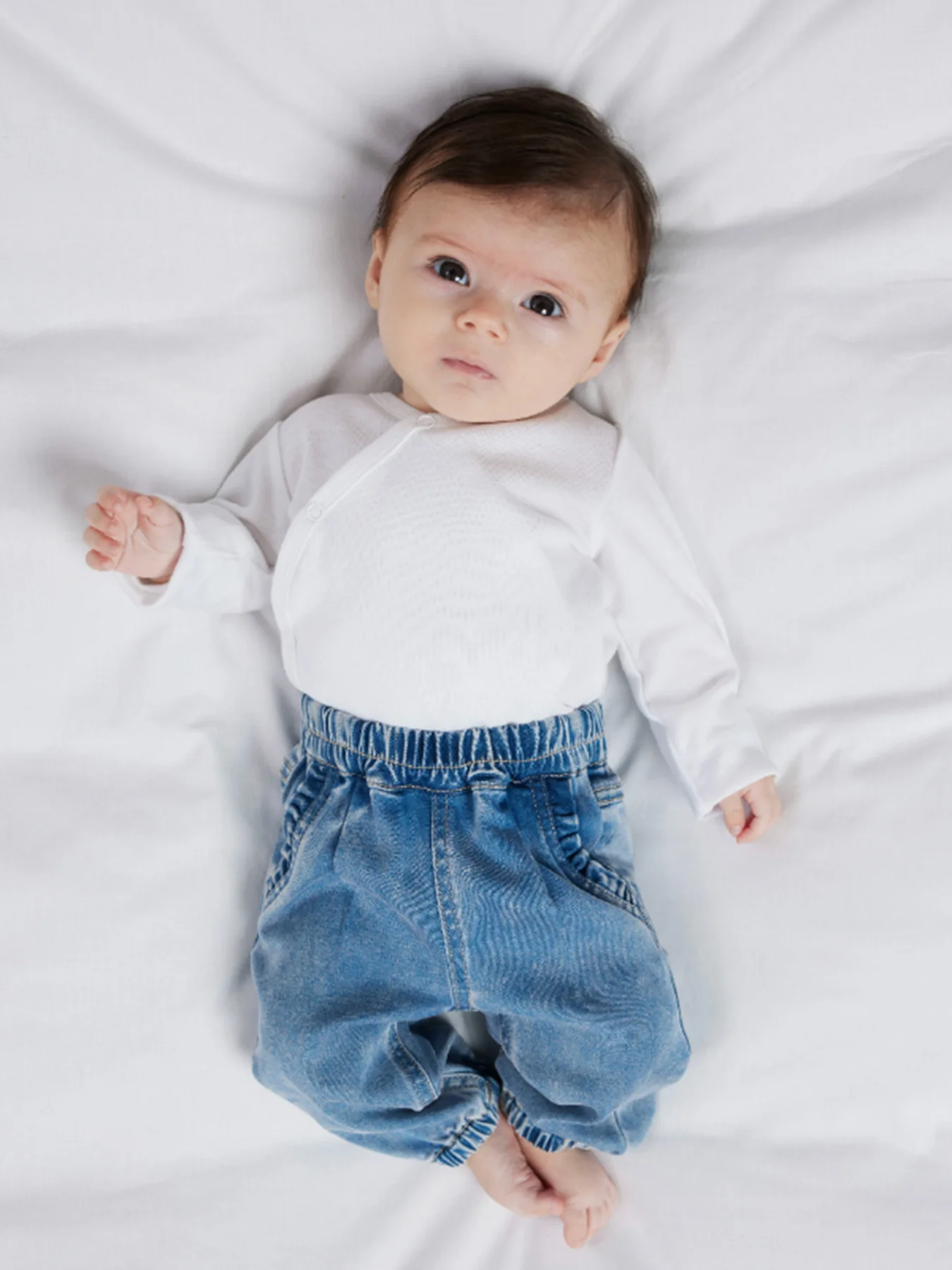 Baby Rose Frill Jeans Blue - Image 2
