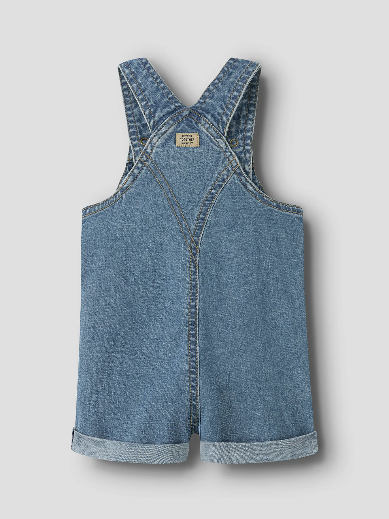 Baby Denim Short Dungarees Blue - Image 2