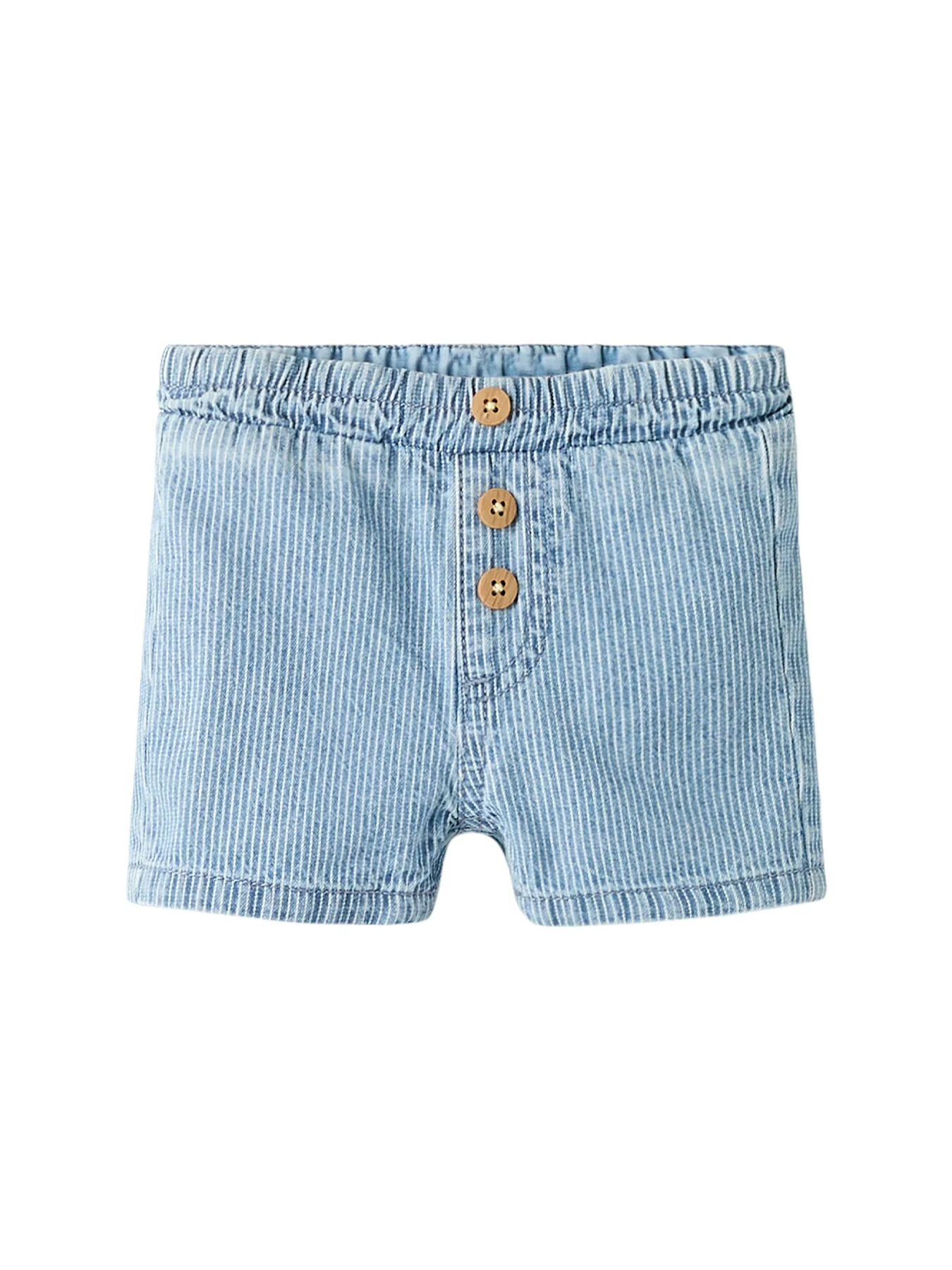 Baby Striped Denim Shorts Blue
